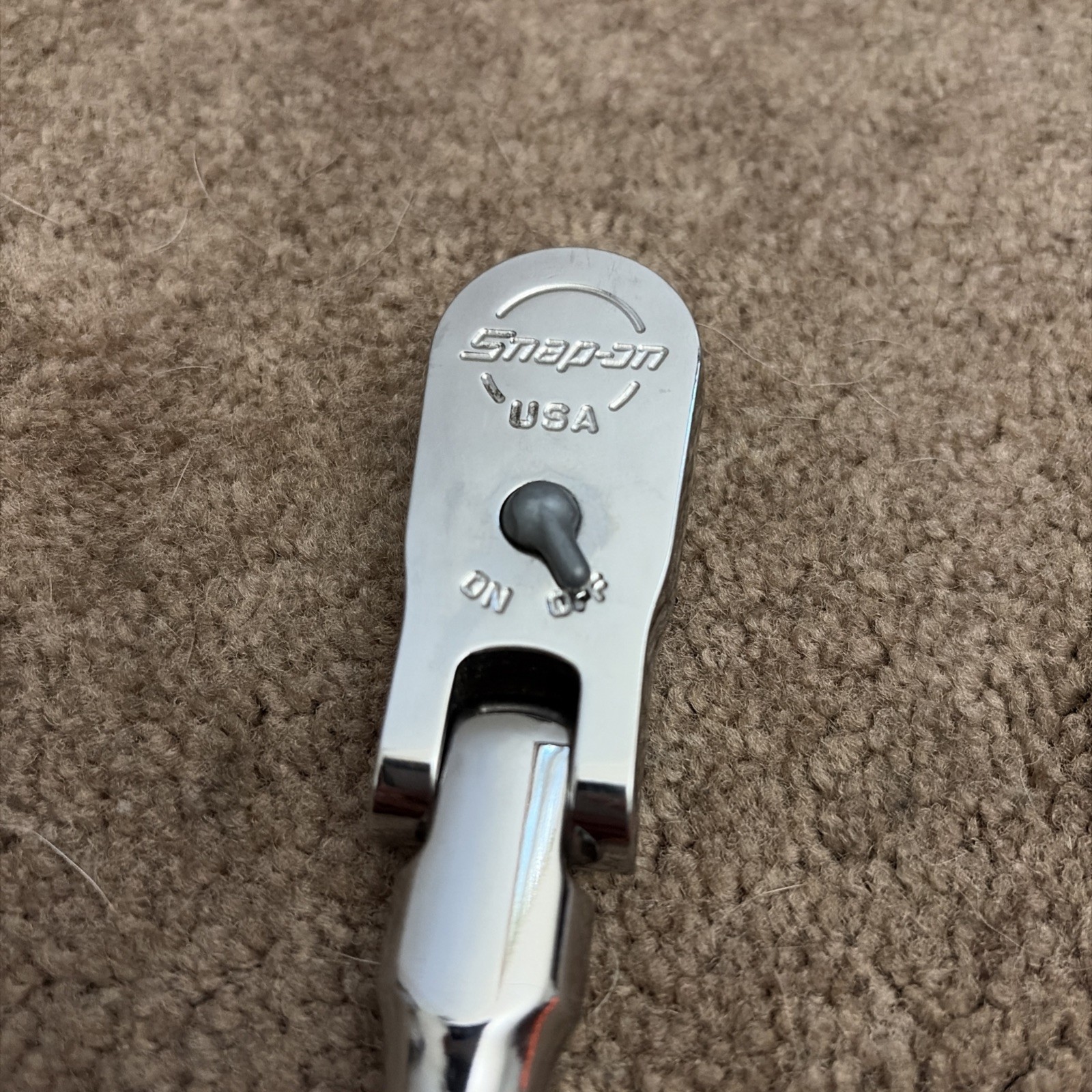 Snap On USA NEW 3/8” Drive Orange Soft Grip EXTRA-LONG Ratchet FHLLF80