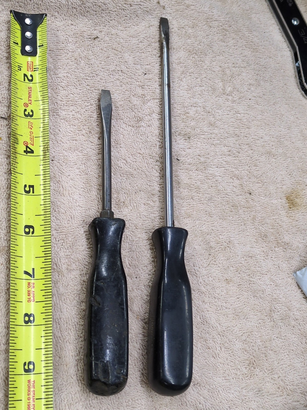 2- Snap-On Flat Slotted Screwdriver SSD4100 13.5 Inch Long & SSD4 7.5 Inch Long