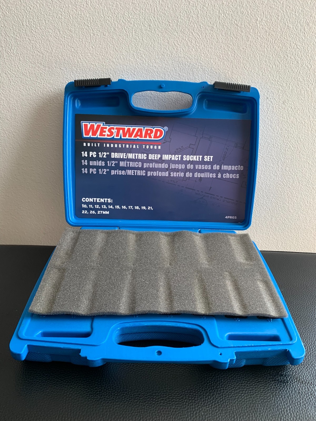 Brand New Westward 4PRG5 1/2″ Drive Metric Deep Impact Socket Set 14 Pc