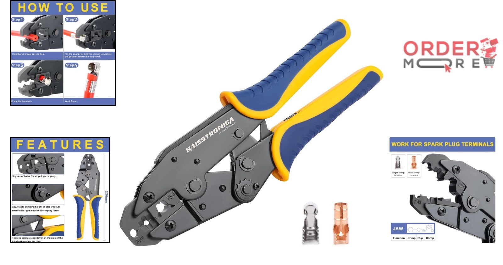Heavy-Duty Crimping Tool for 8.5mm Spark Plug Terminals – Durable & Reliable