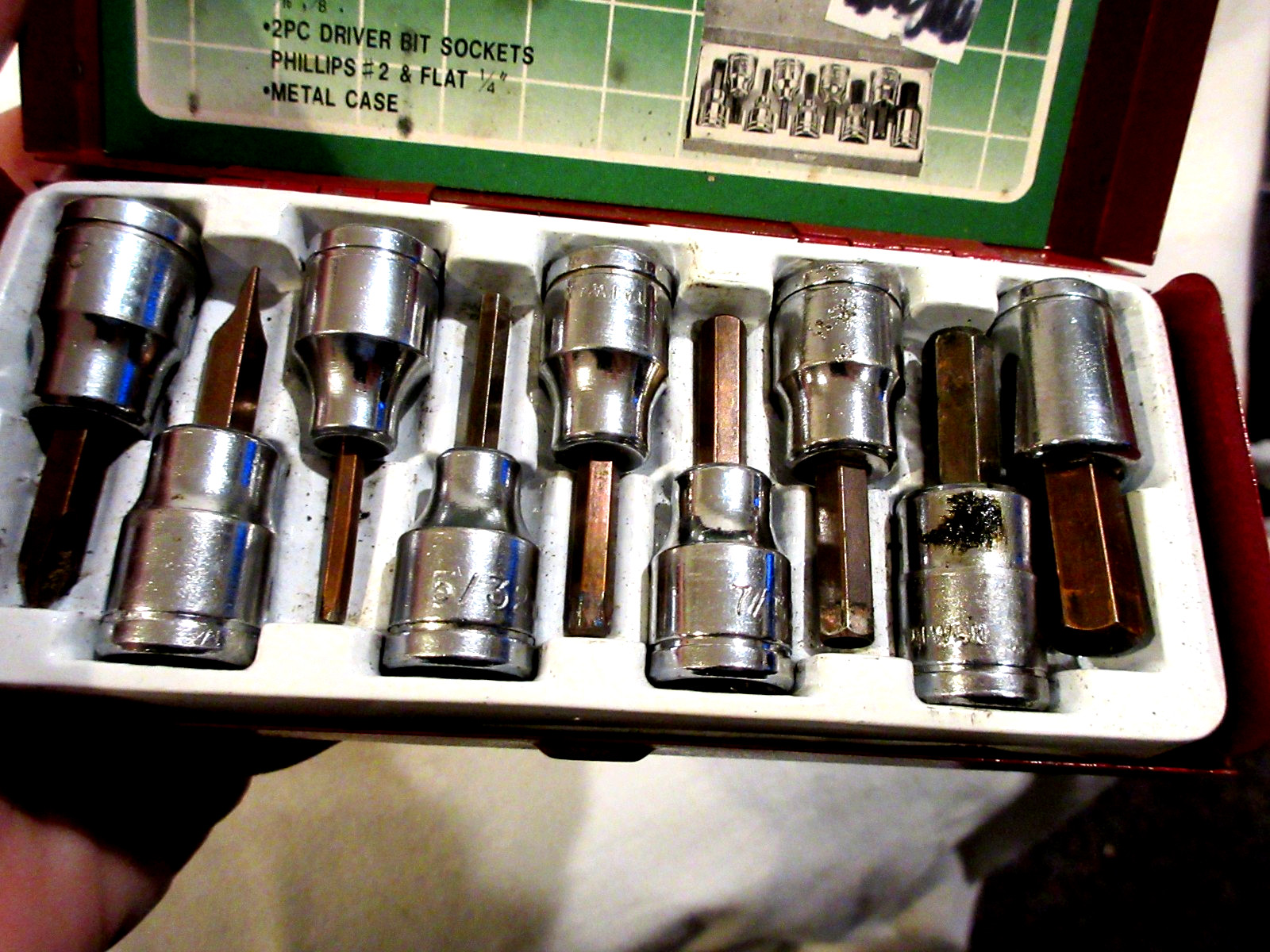 K-Tool International 22900 10pc 3/8 dr Hex & Driver Bit Socket Set