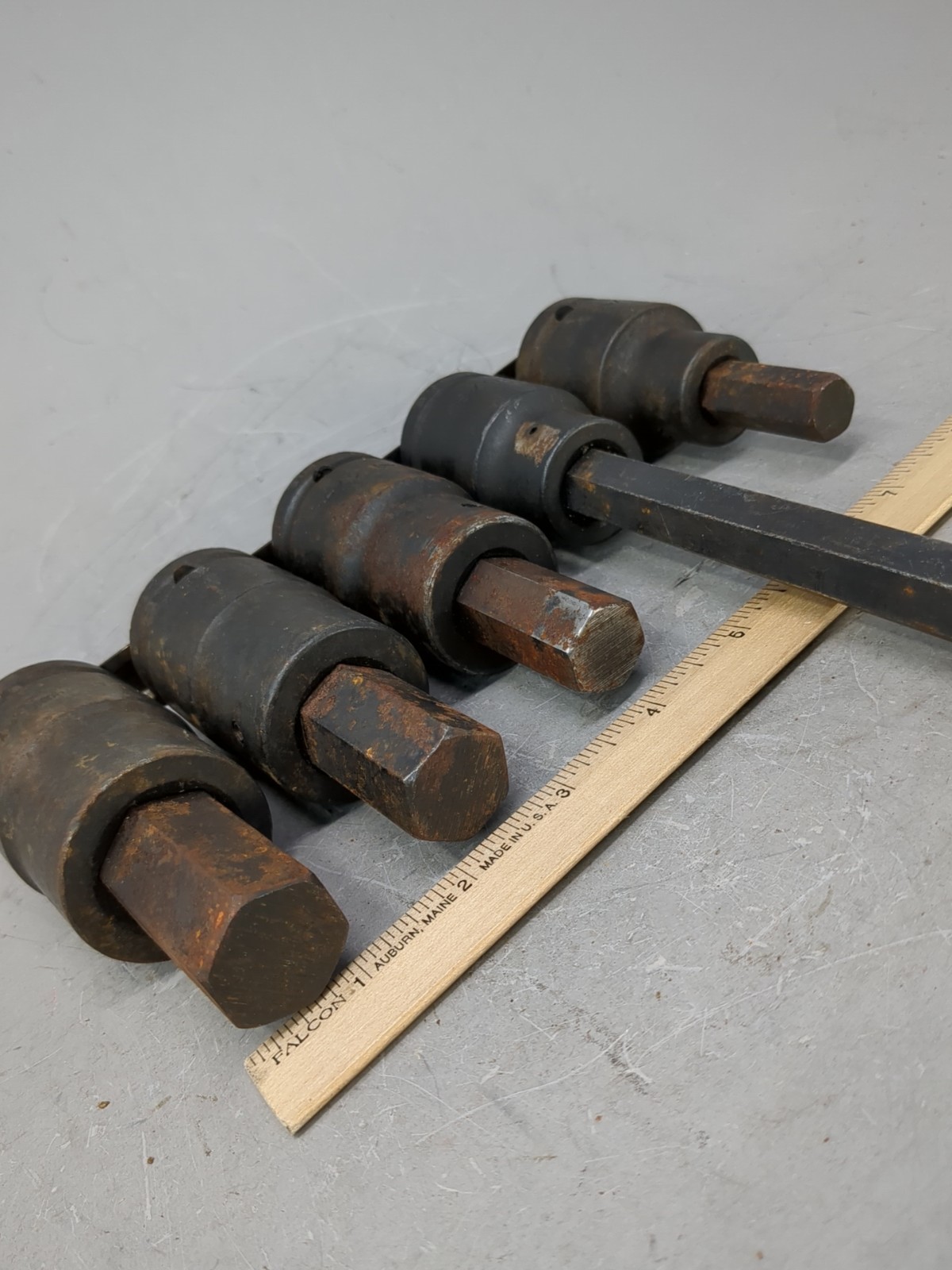 Armstrong 5 Pc XL Impact Hex Bit Socket Set 3/4″ Drive Rail SAE USA 9/16 To 1″