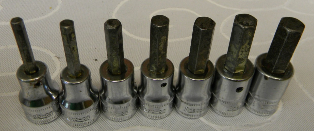 SNAP-ON 3/8″ DRIVE 7PC METRIC HEX BIT SOCKET SET 4-10MM #207EFAMY
