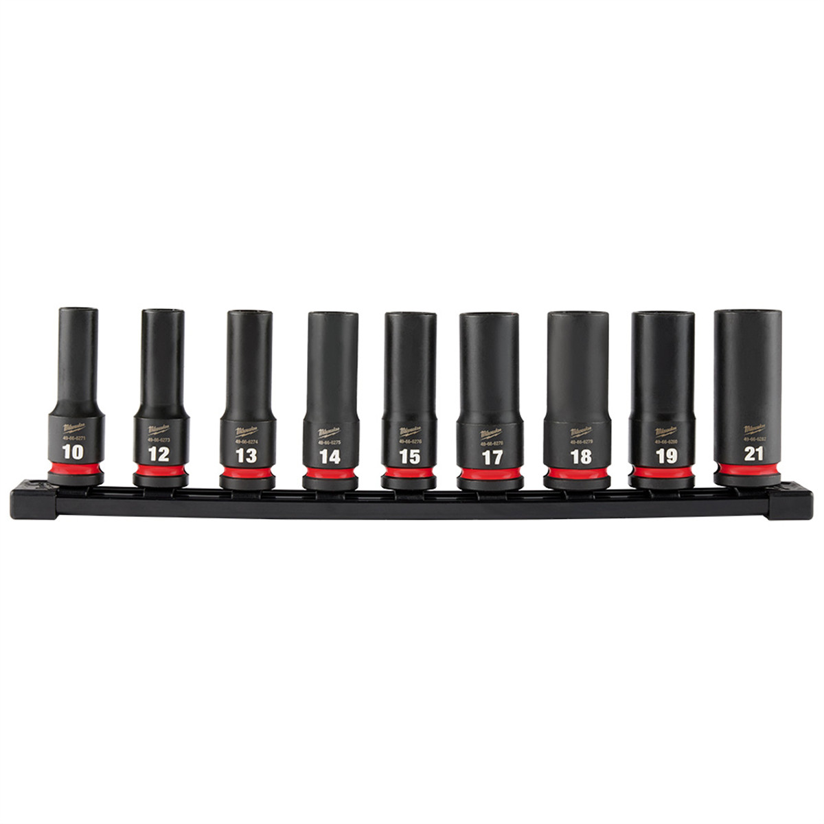 Milwaukee Tool 9PC SHOCKWAVE Impact Duty 1/2″ Drive Metric Deep 6 Point Socket S