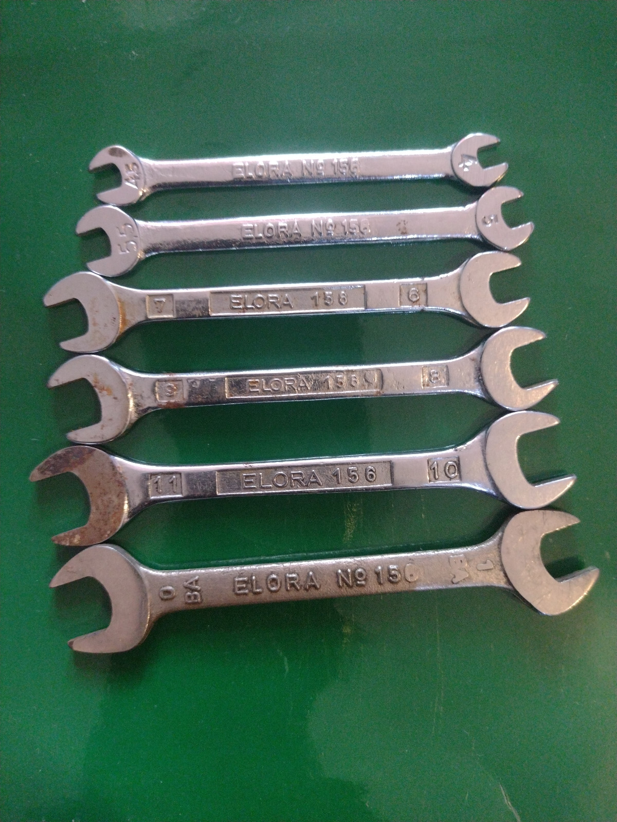 Elora No.156 miniature Spanners Sizes;4×4.5&5×5.5&7×6 &9×8&11×10&0BAx1BA