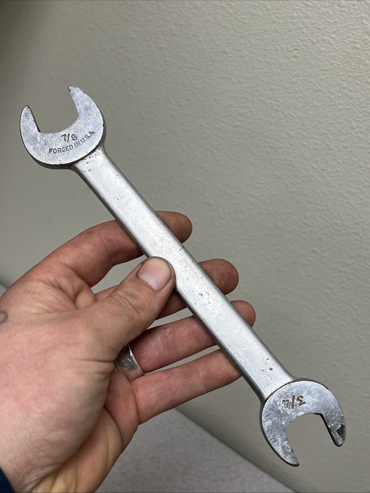 Vintage Indestro Combination Wrench Lot- 7/8, 3/4, 11/16, 5/8, 1/2, 7/16, 5/16
