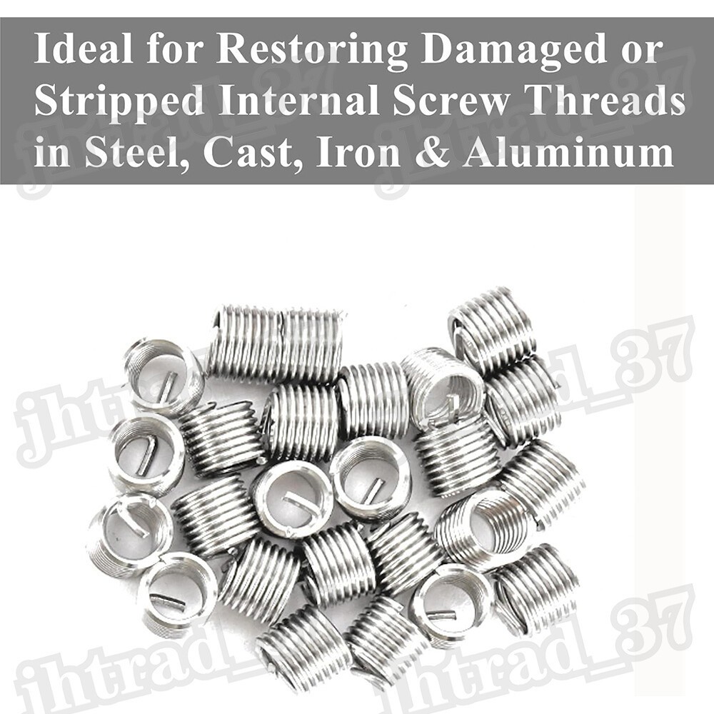 131pcs Metric Helicoil Thread Repair Kit HSS Drills Inserts Taps & Tools M5-M12
