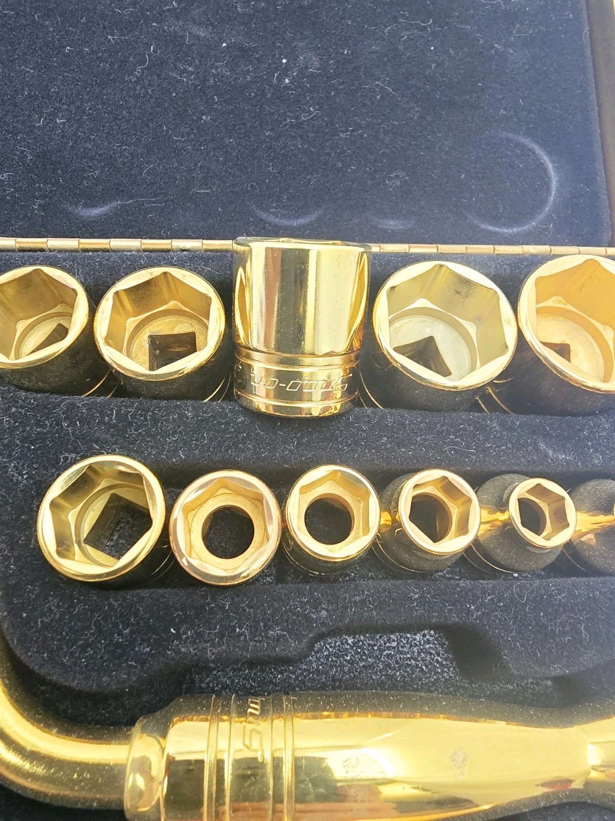 Snap-On Gold Plated 3/8″ Drive Service Set RARE KRA-284 B