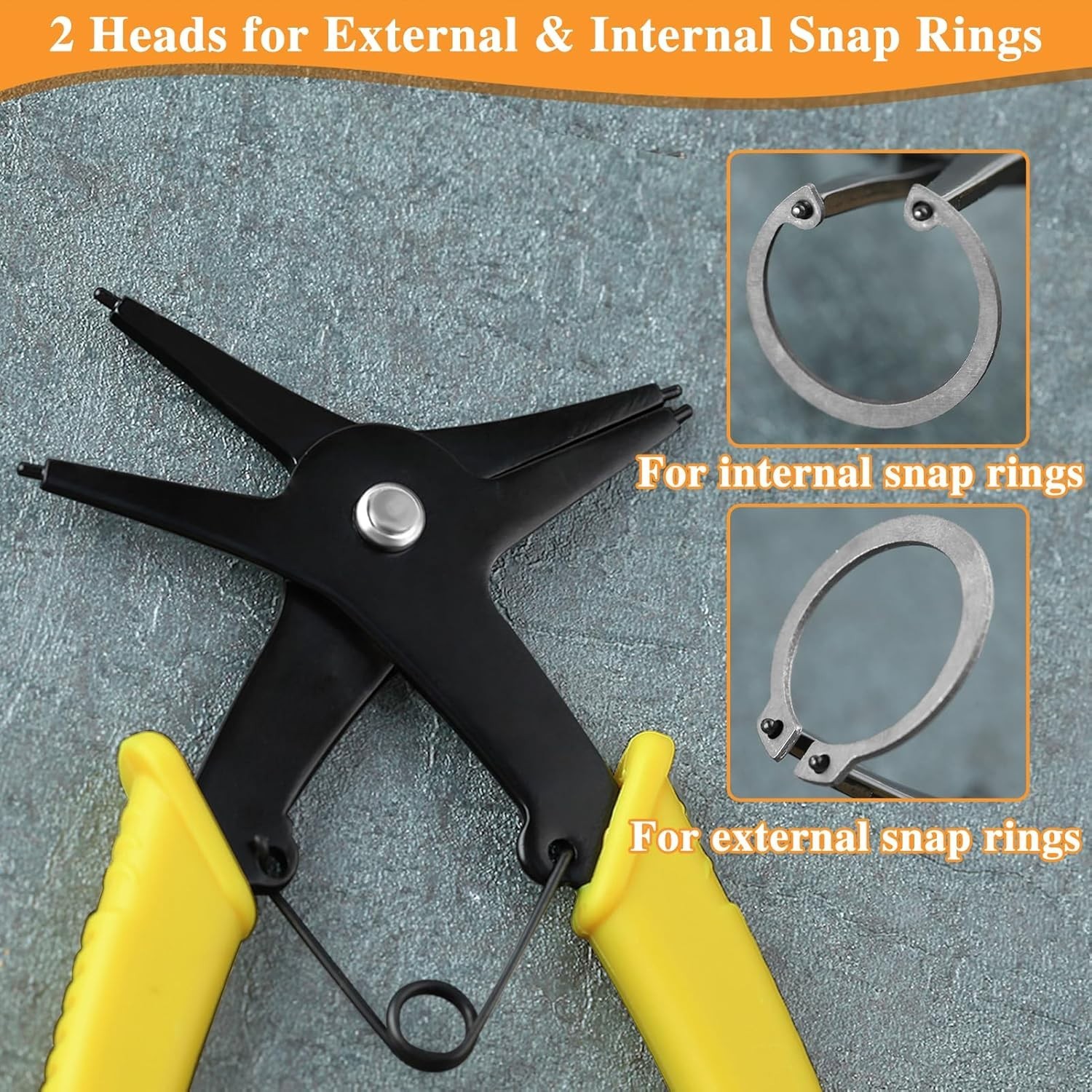 Ergonomic 2 in 1 Circlip Pliers for Effortless Installation: 10-40mm Size
