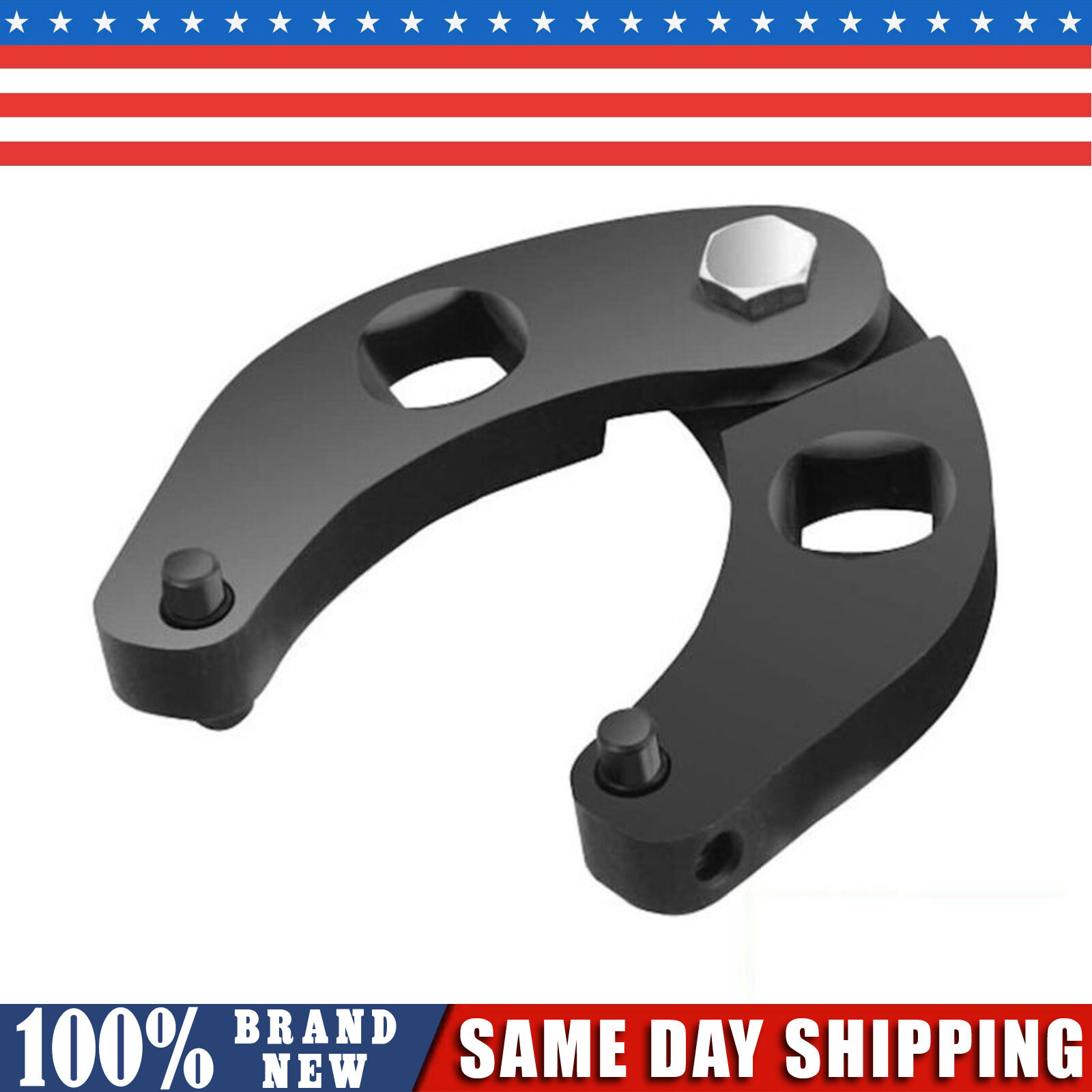 7463 Adjustable Gland Nut Wrench Fits for Hydraulic Cylinders on Vehicles, Black