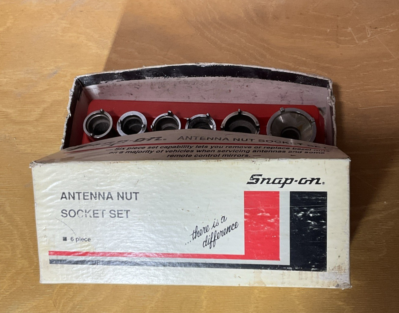 Snap-on 2006ANT 6 Pc Vehicle Antenna Nut Socket Set Chrome USA Rare EXCELLENT