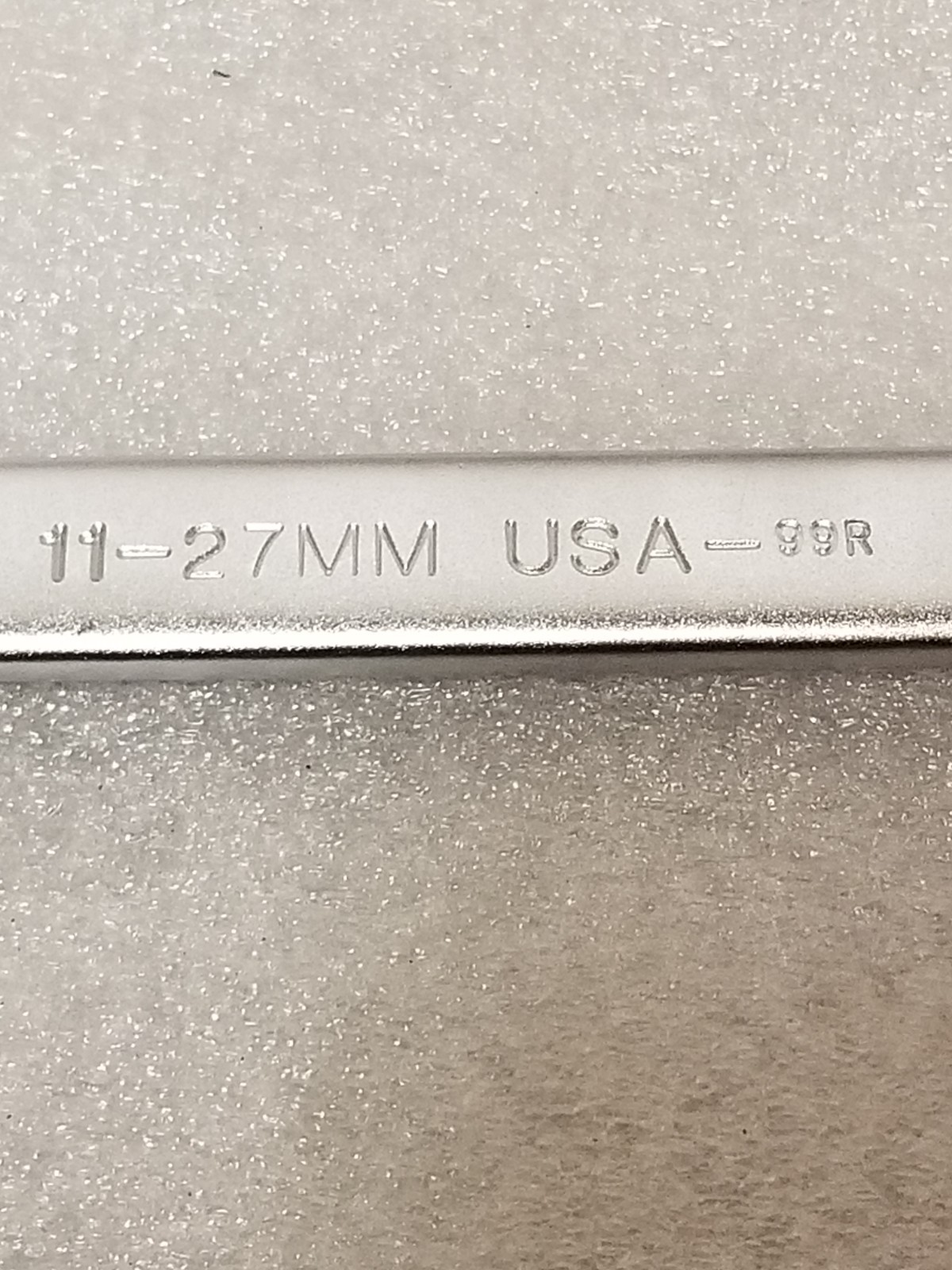 Wright 11-27MM Combination Wrench 27mm 12-Pt 14″OAL Satin Chrome Made in USA