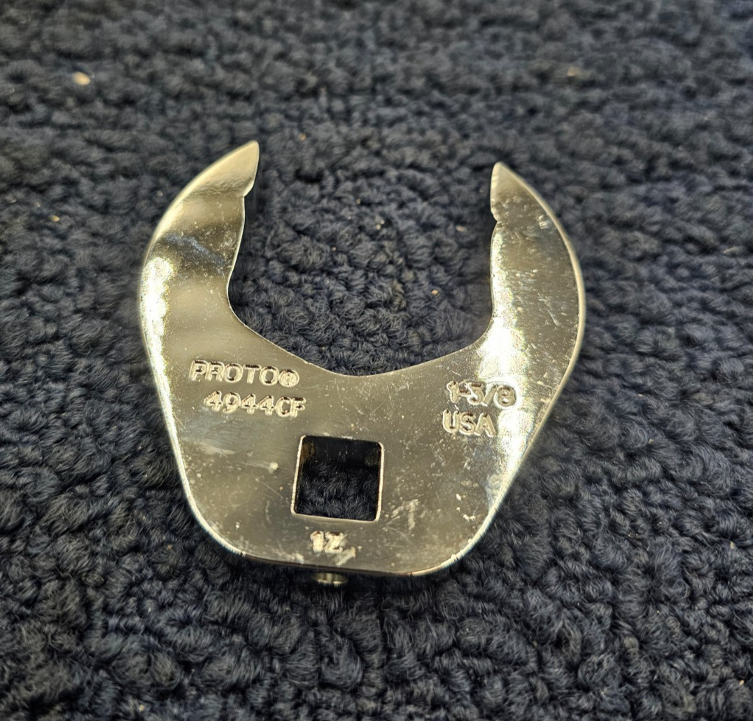 Proto 4944CF: 3/8 in. Drive 1-3/8 in. Full Polish Crowfoot Wrench, 2-1/2 in. OAL