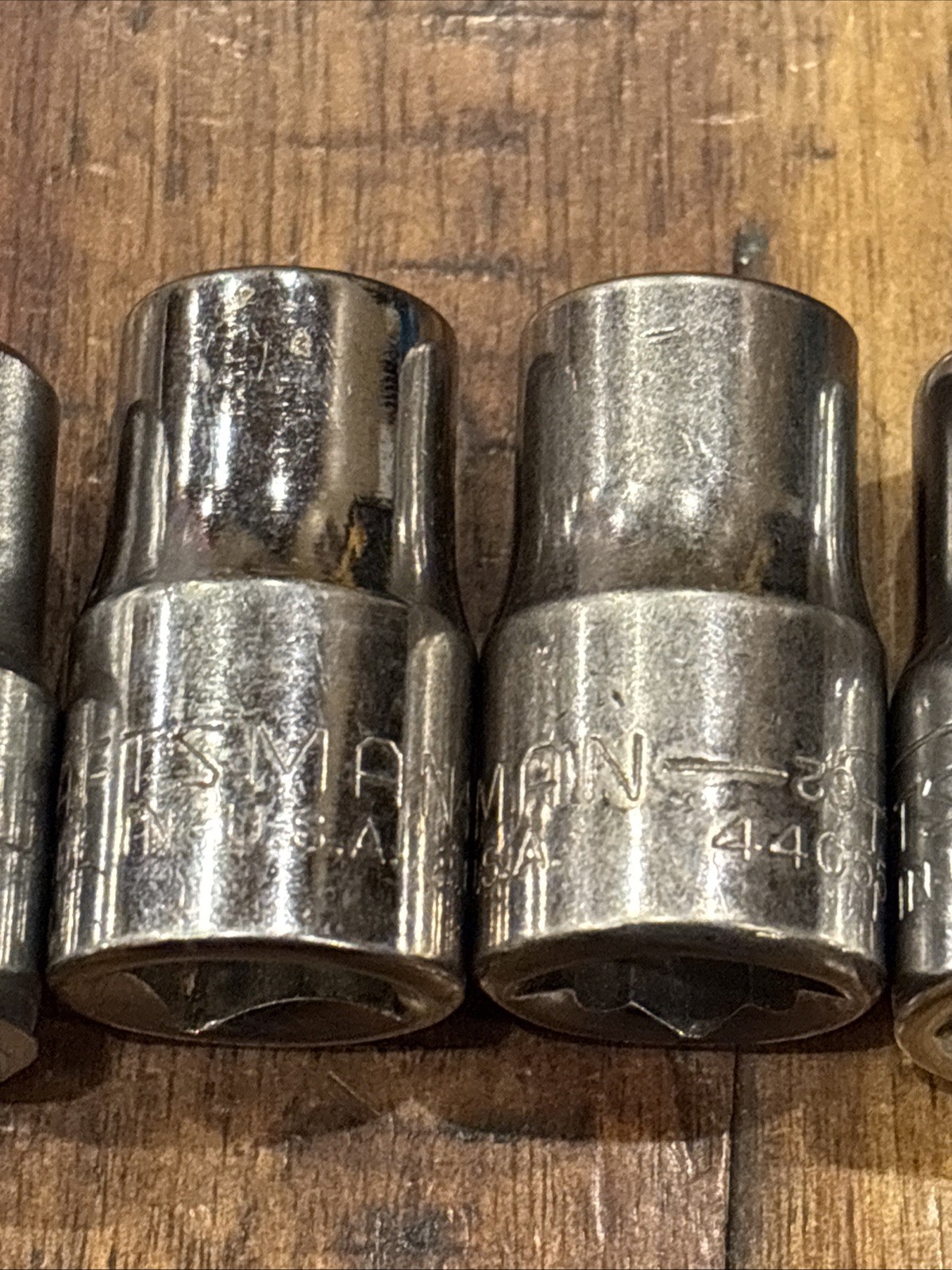 Craftsman 1/2” Shallow Sockets 8 Piece 1/2” Drive 6 Point & 12 Point USA SAE VGC