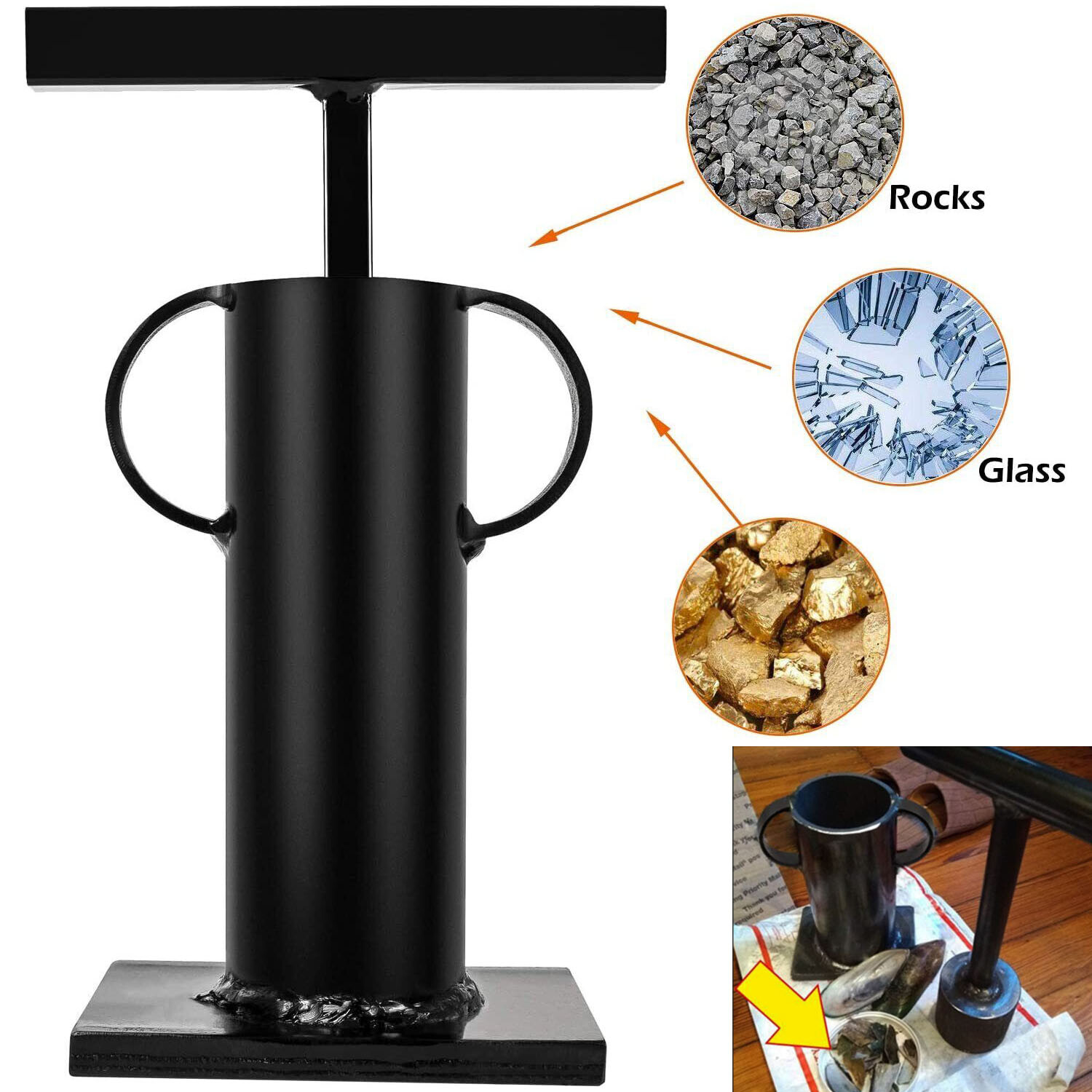 Frit Maker Glass Breaker Ore Crusher Gold Prospecting Stone Rock Hound Gold Rush