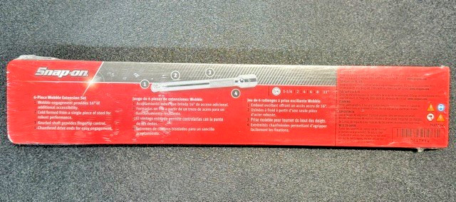 New Snap on 106ATMXW 1/4″ Drive Wobble Extension 6pc Set with Plastic Tray.