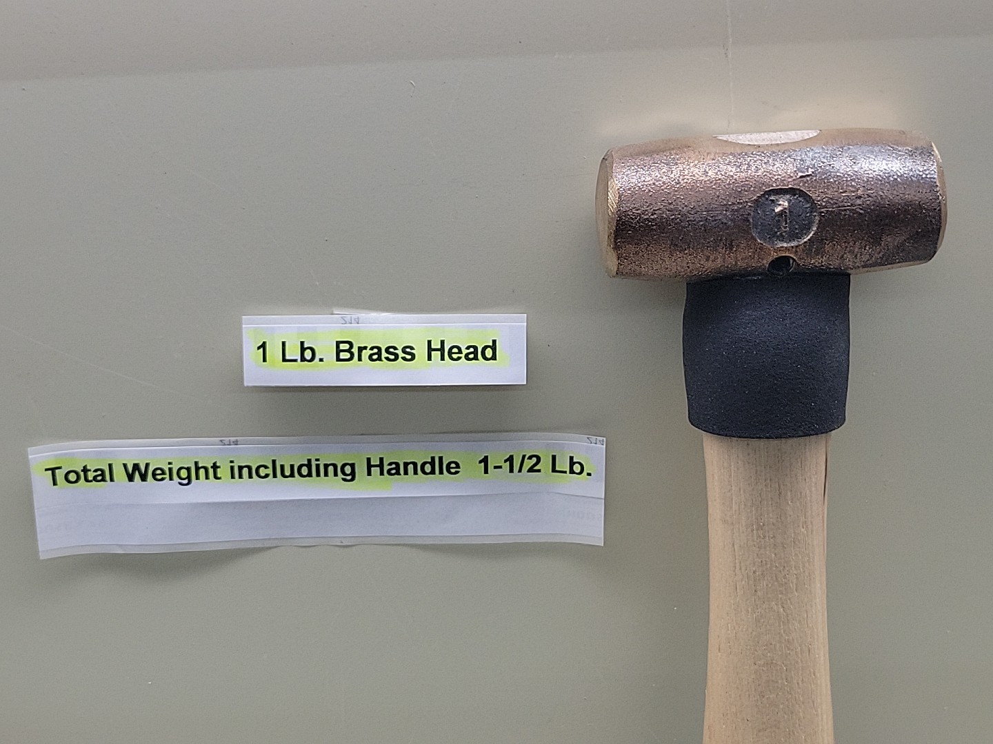 American Brass Hammer 1 LB, 1-1/2 Pound Am15brwg Hickory Handle Non-Sparking