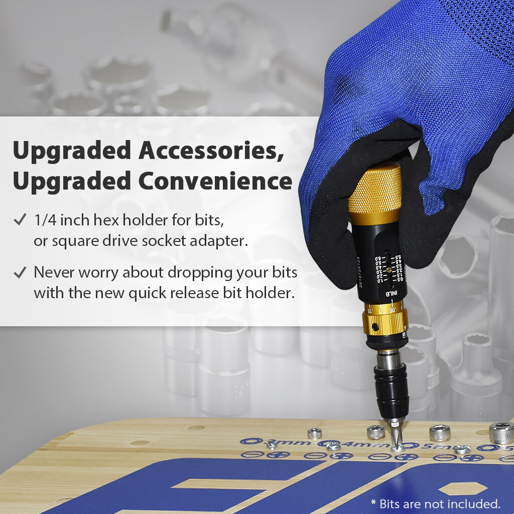FIRSTINFO 1/4 Inch Torque Limiting Screwdriver 0.5-6 in-lbs -US