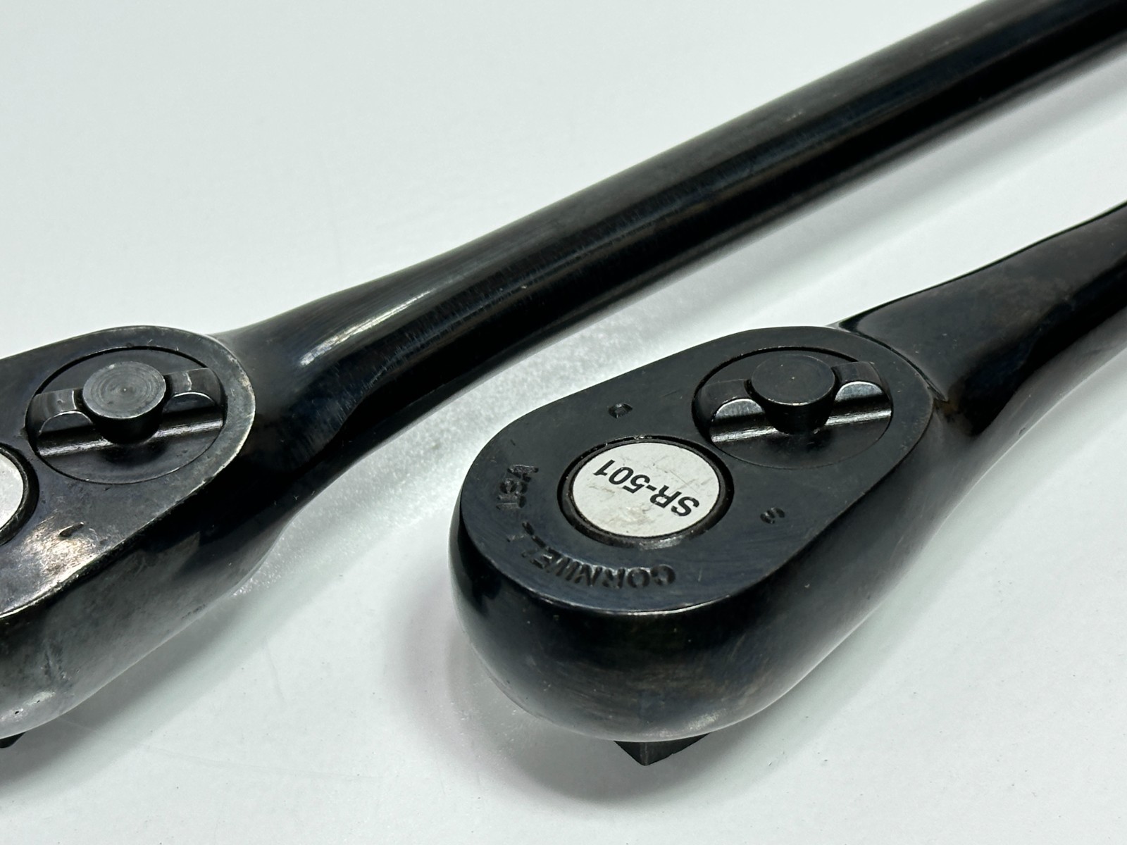 Cornwell USA 2pc SR-701 & SR-501 Ratchet Set Pair, 1/2” Drive BLACK Oxide Finish