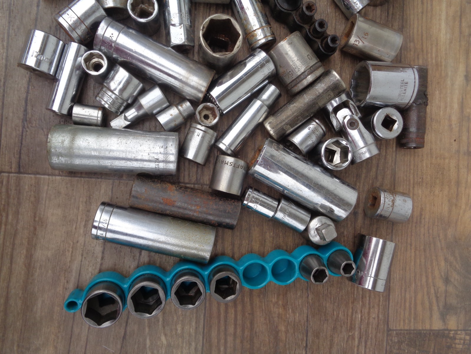 Mixed Socket Lot – 13 pounds – Assorted Drives and Brands