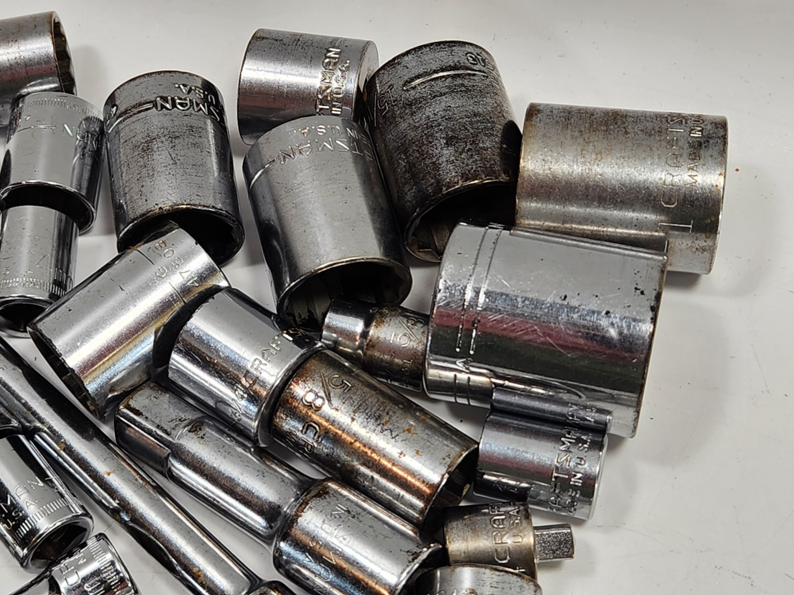 Vintage Craftsman Socket Tool Mixed Lot of 33 VV , G & V SERIES / Metric SAE