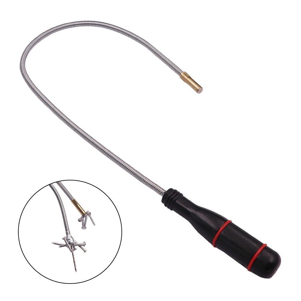 Flexible Magnetic Pickup Tool with Rubberized Grip for Hard to Reach Places