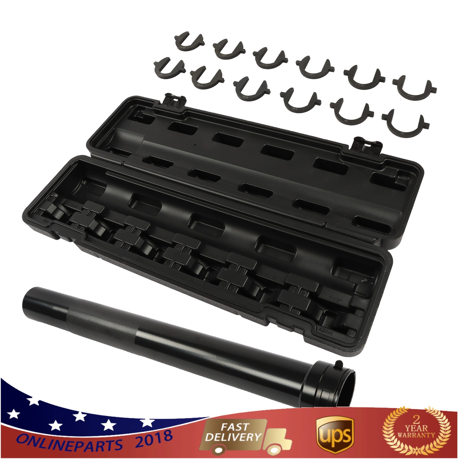 13pc Inner Tie Rod Removal Installation Tool Set with 12 SAE + Metric Adaptors