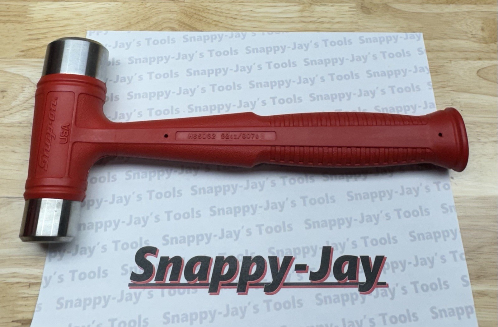 Snap-on Tools USA NEW RED 32oz / 907g Dual-Face Drilling Dead Blow Hammer HSSD32