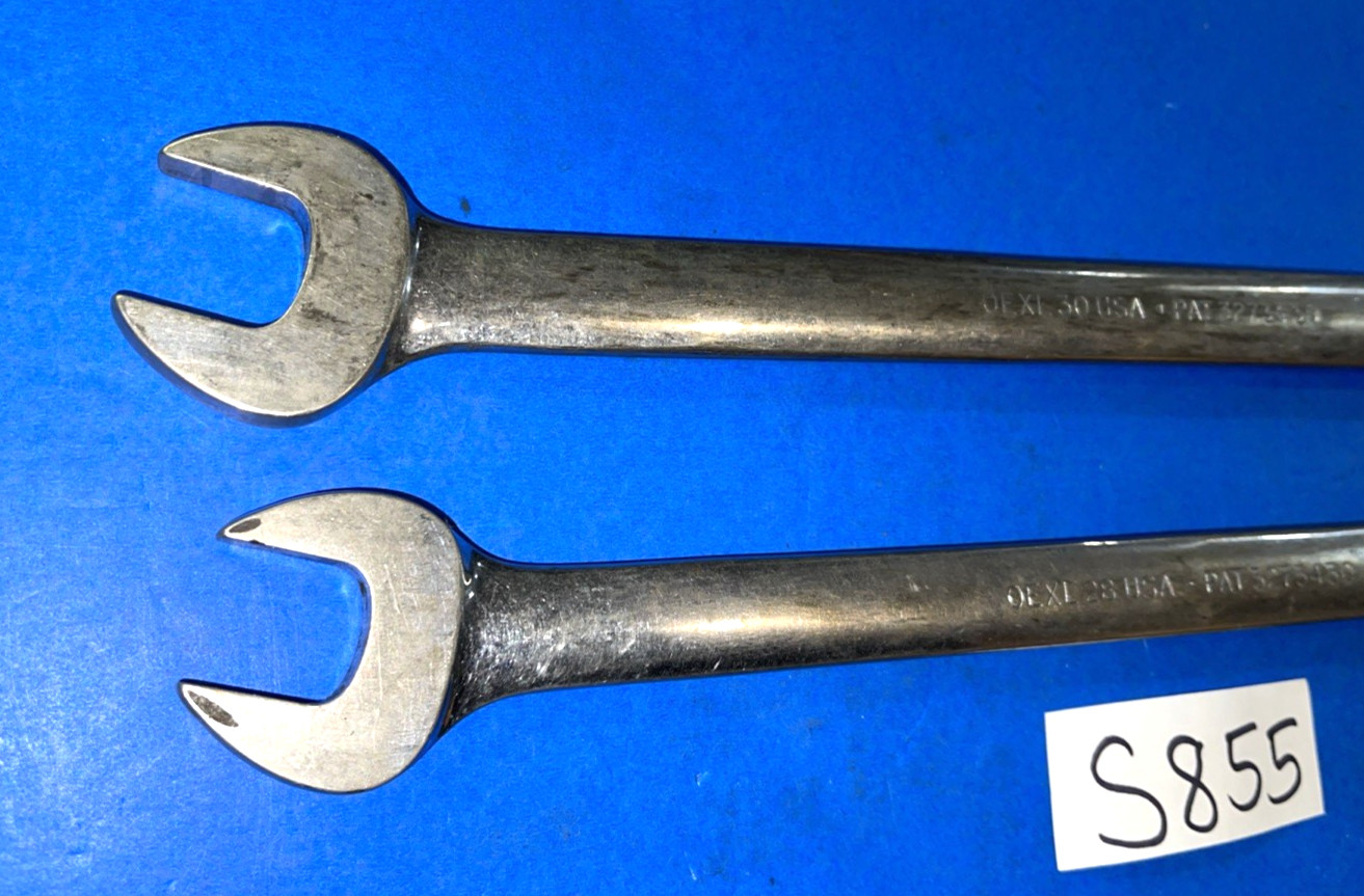 SNAP-ON TOOLS 2 PIECE SAE. EXTRA LONG COMBINATION WRENCHES 7/8 & 15/16