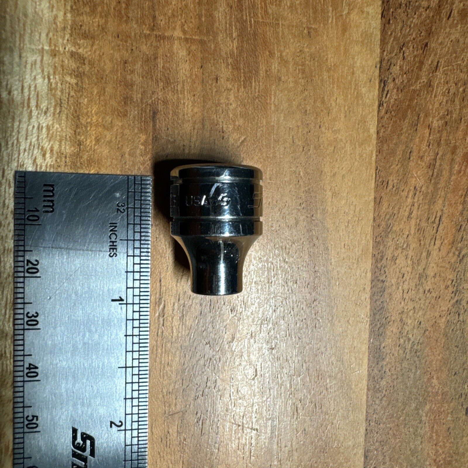 Snap On 3/8″ Drive 1/4 Sae Shallow 6 Point Chrome Socket FS081