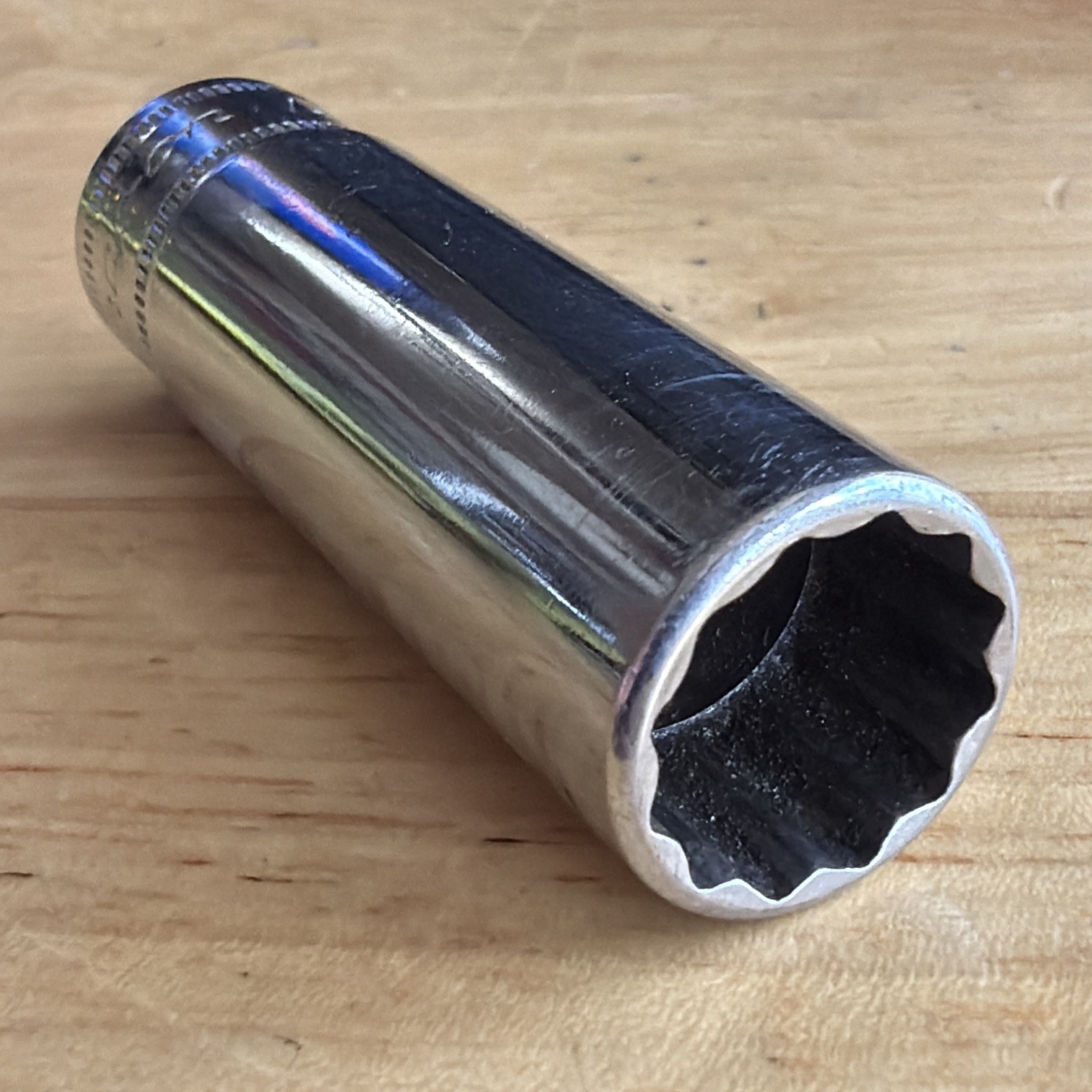 Snap On Tools 14mm Deep Socket 3/8″ Drive 12 Point SFM14 Made in USA
