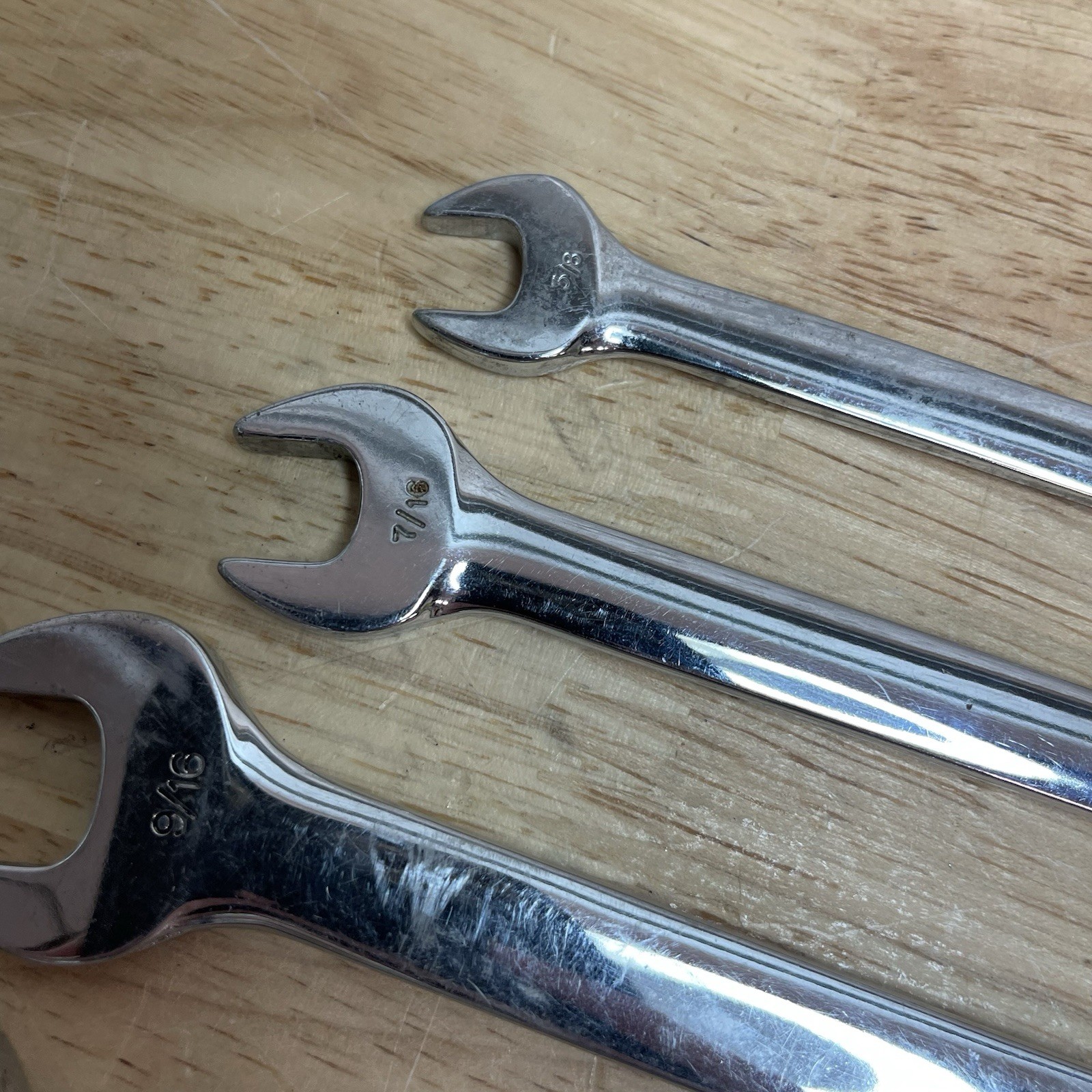 SNAP-ON 6 PC 12 PT COMBINATION WRENCHES (3/8″ OEX12- 3/4″ OEX24) USED.