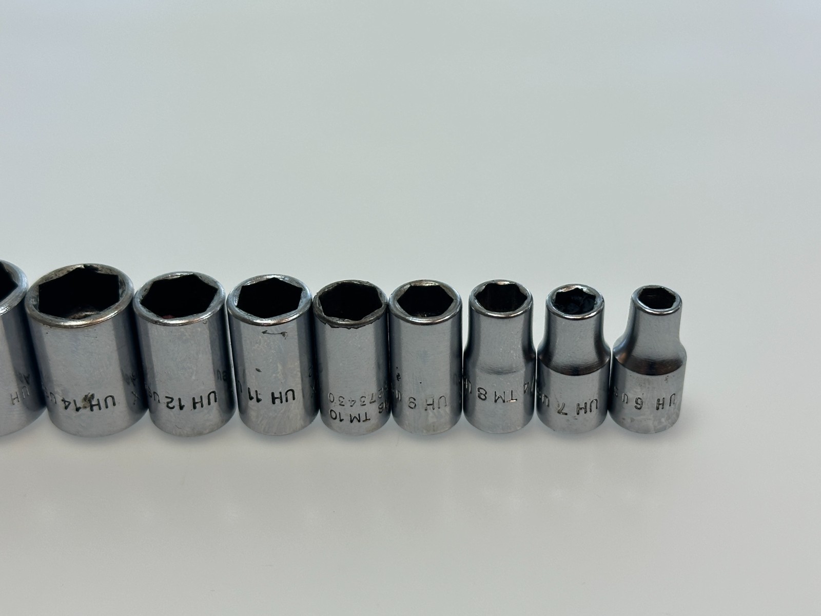 🇺🇸 PAR-X & Snap-On USA 10pc SAE 1/4″ Drive Shallow Socket Set, 3/16″ to 9/16″
