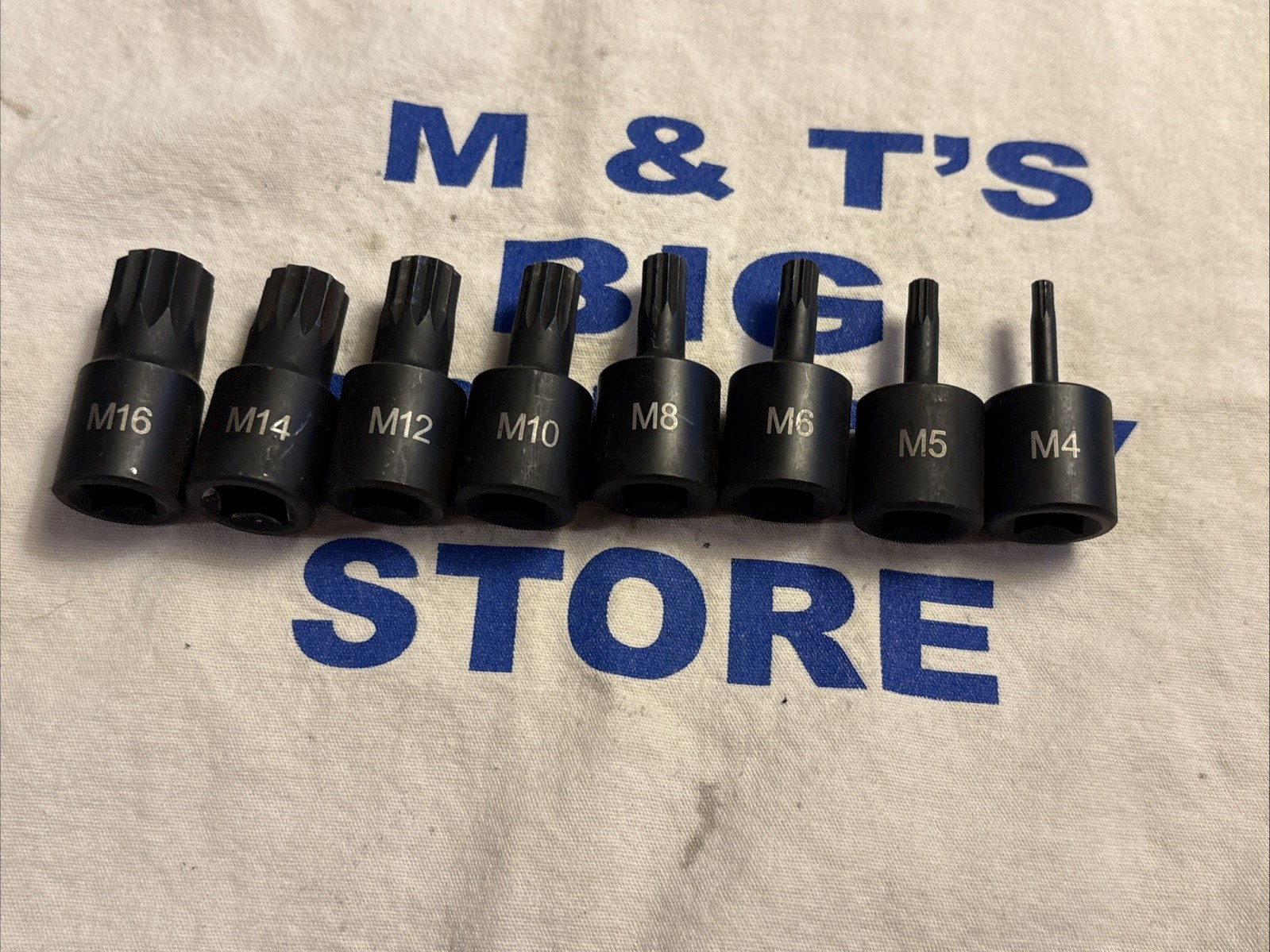 Matco 3/8″ Drive 8pc Impact Triple Square Bit Set M4-M16 w/ Rail BQM