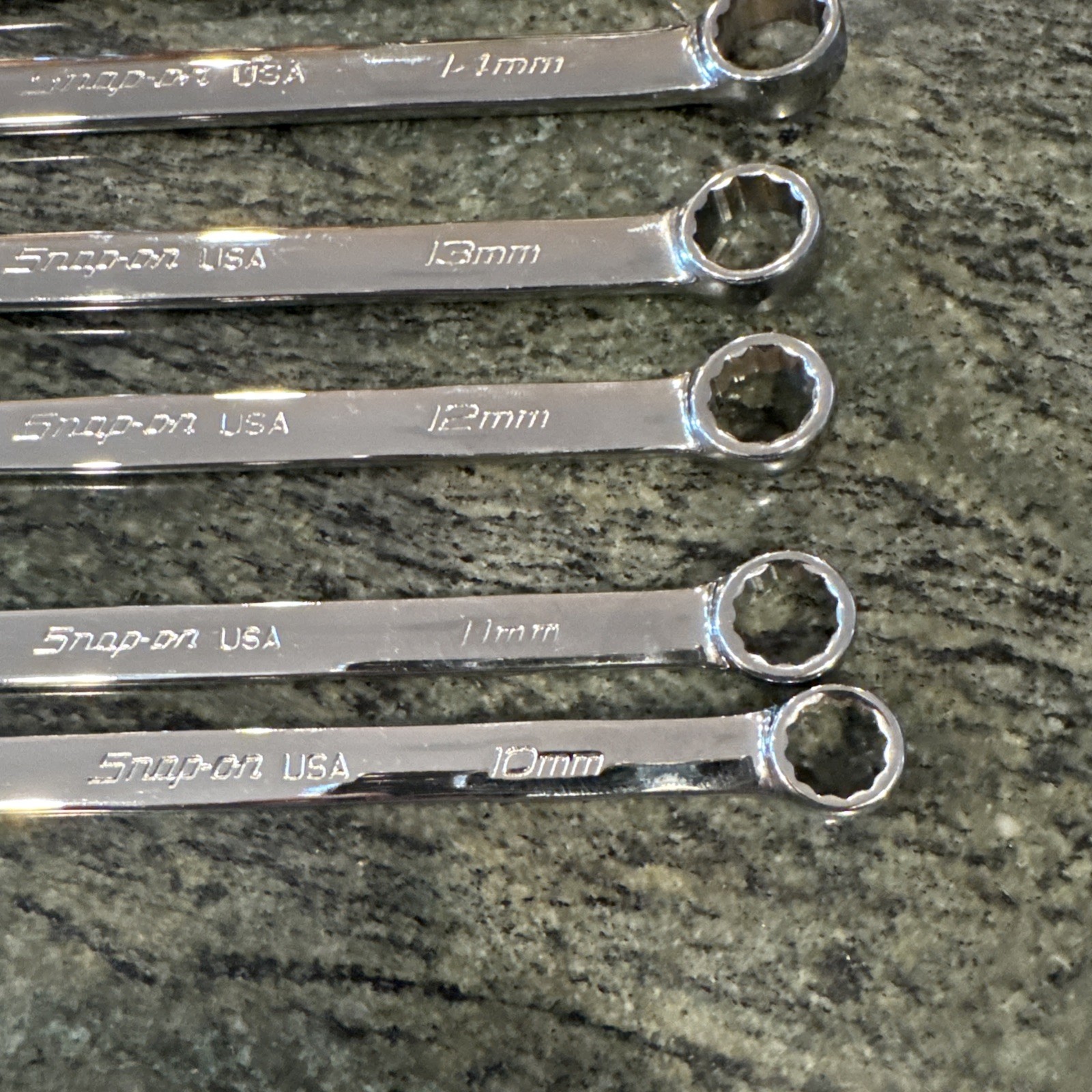 Snap-On soexm707 7 Pc flank drive plus metric wrench set 10-15,17mm new