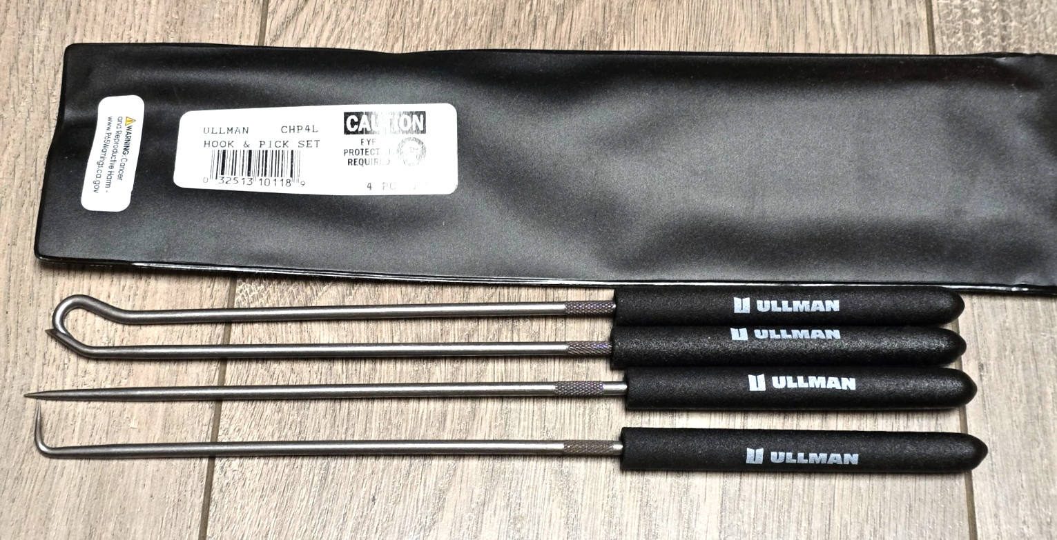 Ullman CHP4L, 4pc 9-3/4″ Long Hook & Pick Tool Set