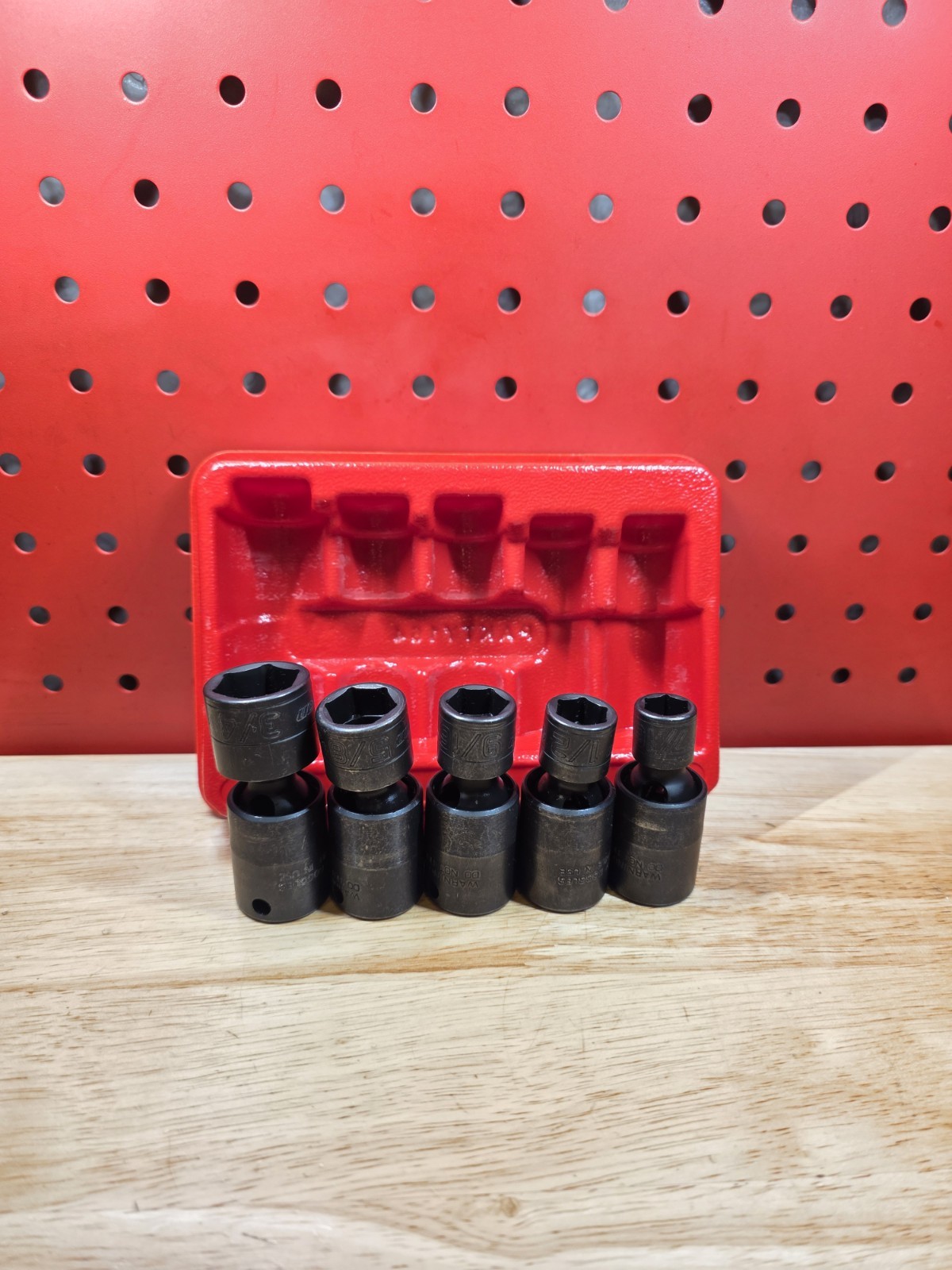 Snap-on 205IPF UNUSED 5-Piece 3/8″ Drive 6pt Shallow Impact Swivel Socket Set