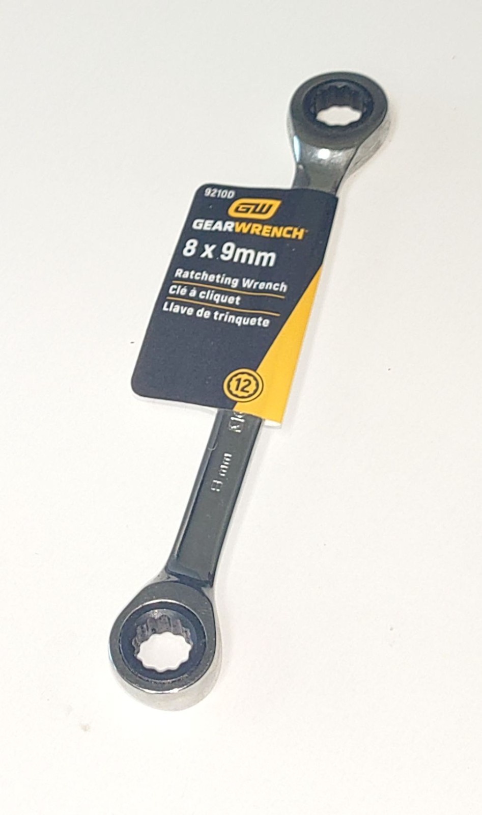 Gearwrench 8mm x 9mm 12 Point Double Box Ratcheting Wrench 9210D