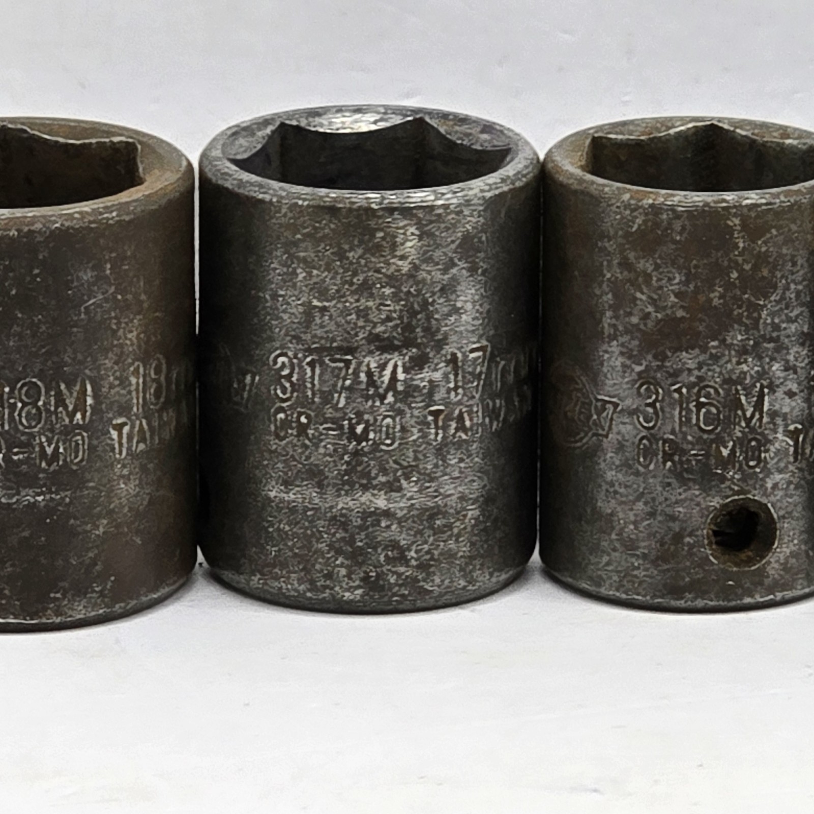 Sunex Impact Sockets Lot Of 8 – 18mm, 17mm, 16mm, 14mm, 13mm, 12mm, 10mm, 7mm