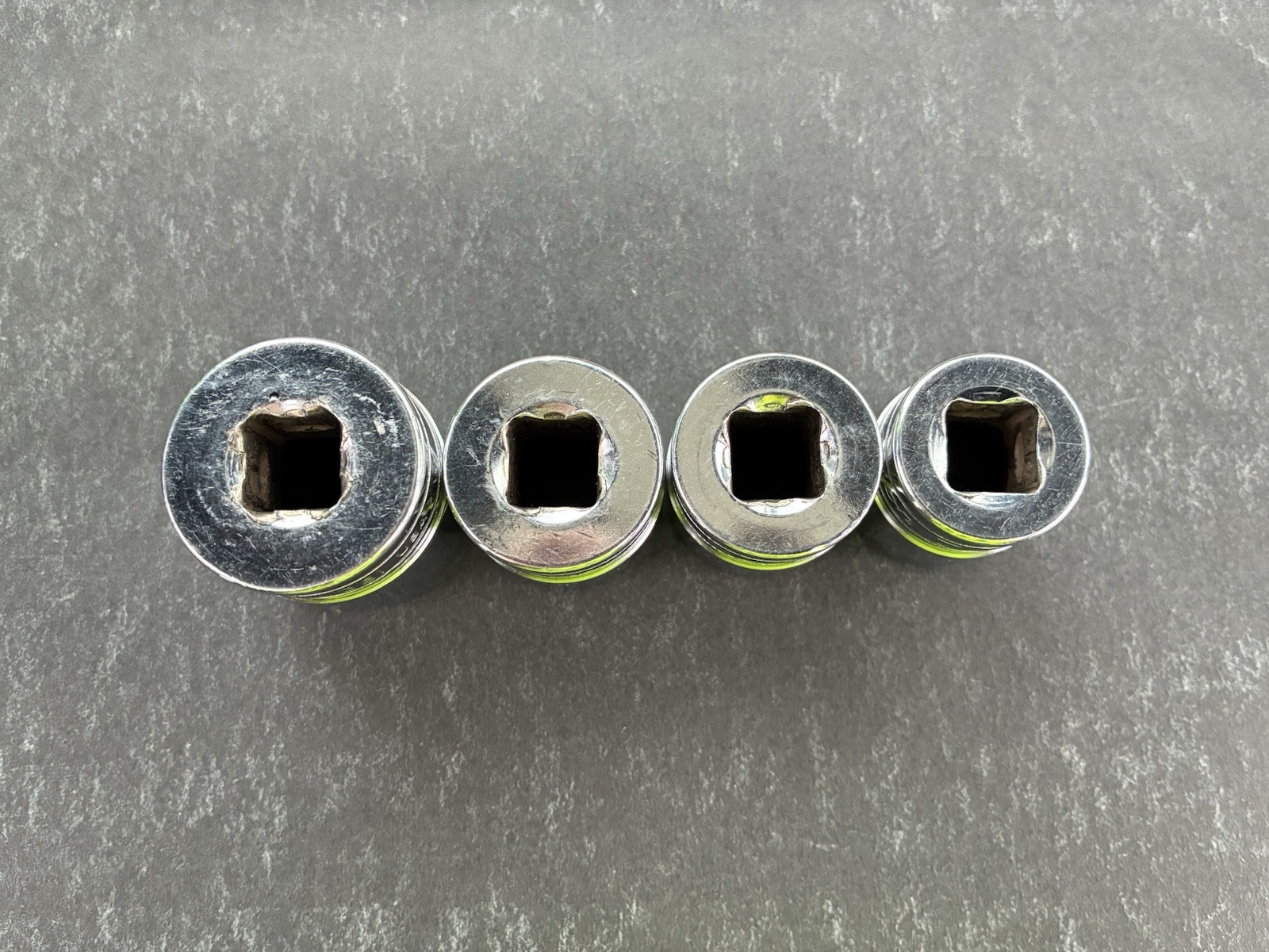 Snap On 1/2 Drive Sockets (Initials Scratched Into Sockets) 7/8 15/16 1 1-1/8