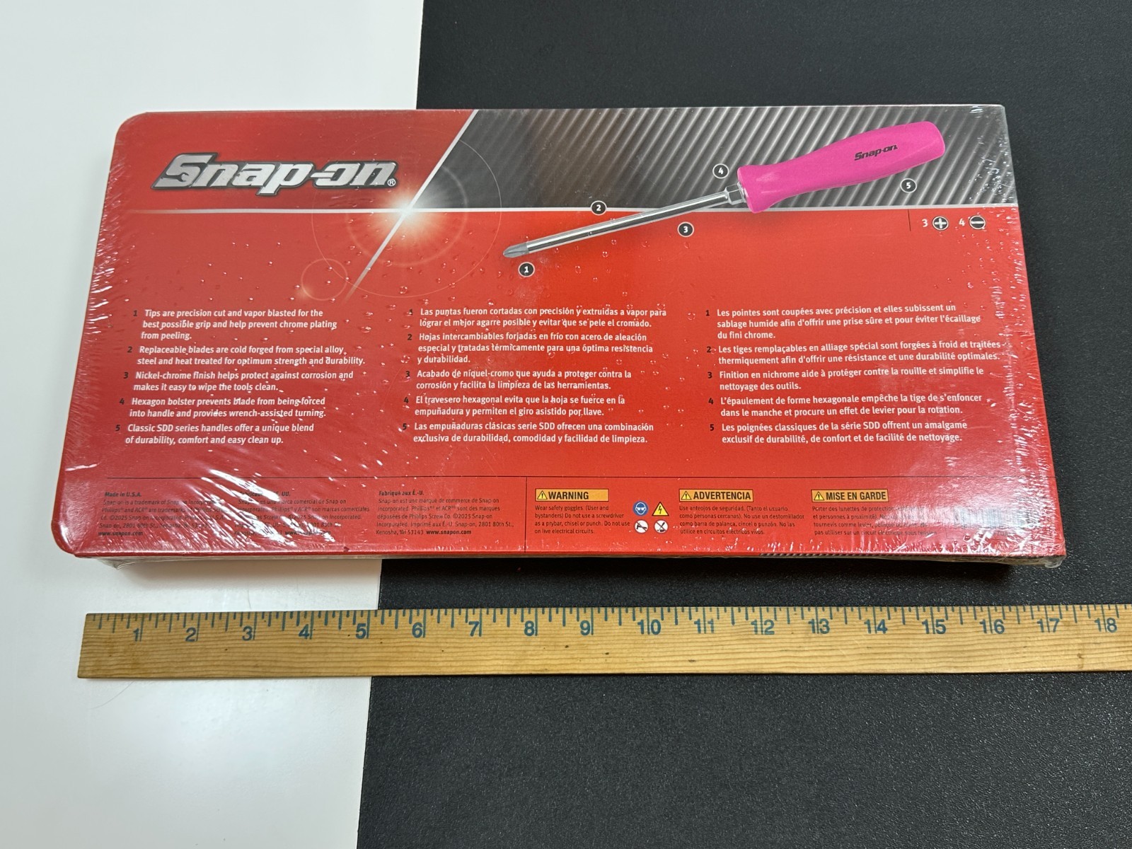NEW Snap-on Tools 7pc LIMITED ELECTRIC PINK Hard Grip Screwdriver Set, SDDX70AEP
