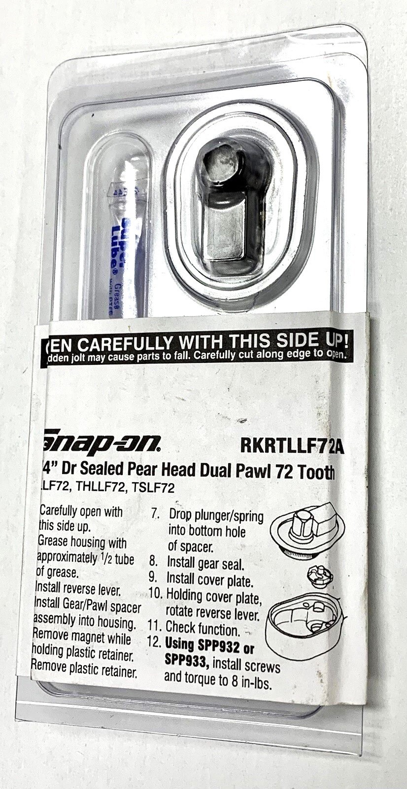 NEW* Snap-On 1/4″ Drive 72 Tooth Ratchet Repair Kit RKRTLLF72A ~ TLLF72 THLLF72+