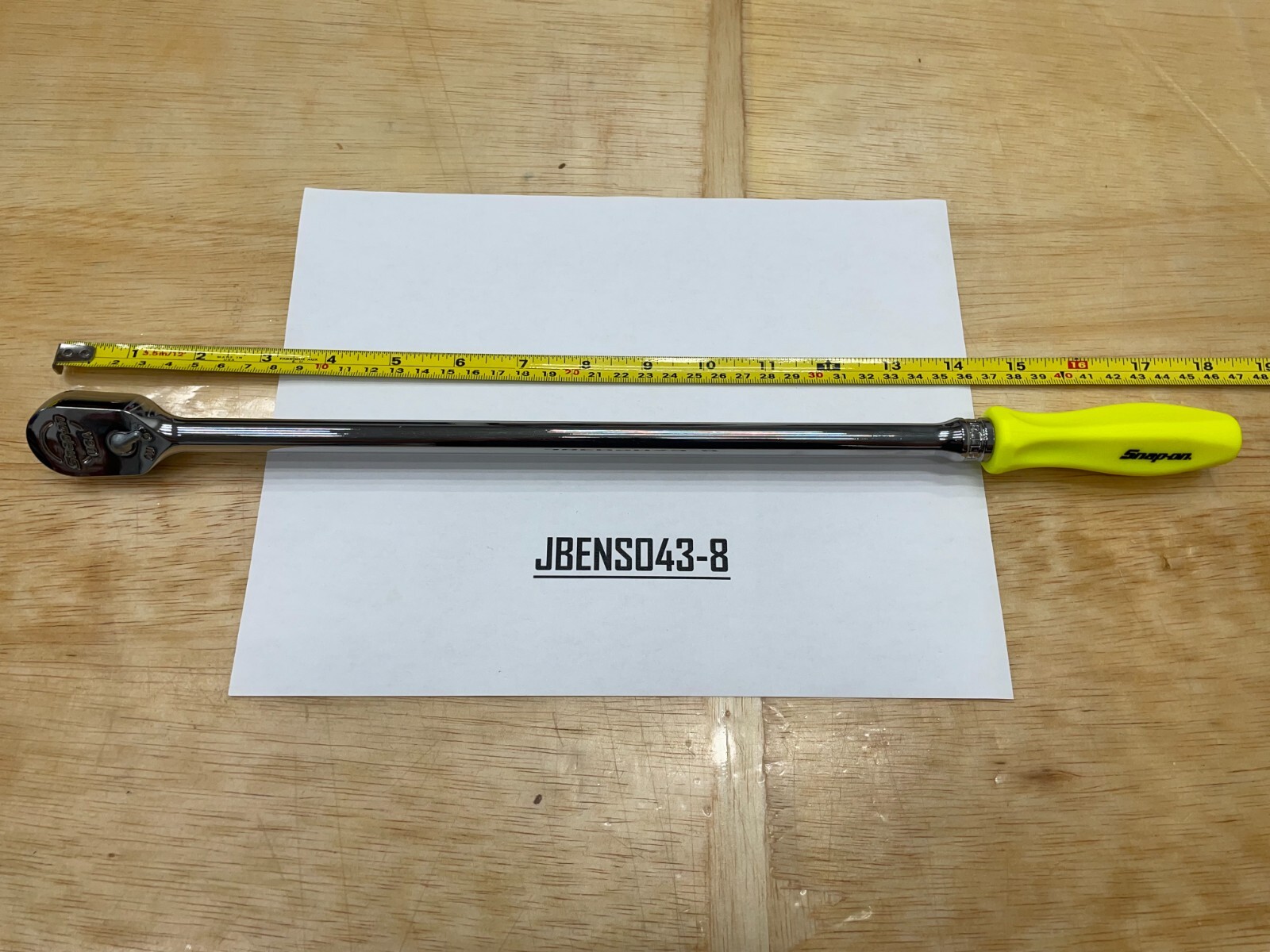 Snap-on Tools NEW HI-VIZ 3/8″ Drive Hard Grip Extra-Long Fixed Ratchet FHLLD80HV