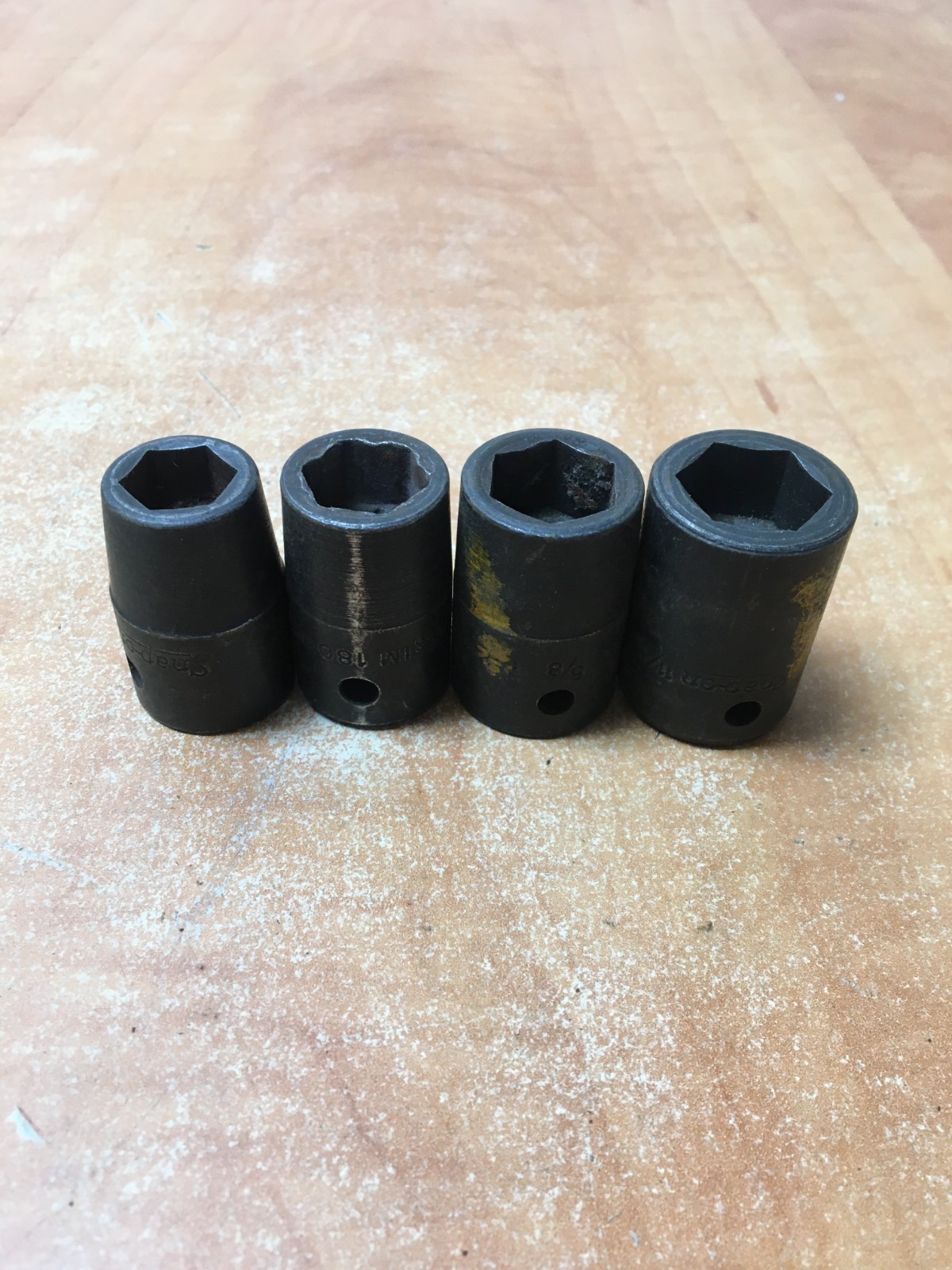Snap On 1/2″ Drive 4pc Shallow Impact Socket Set 1/2 to 11/16″ P220 P200 P180 P