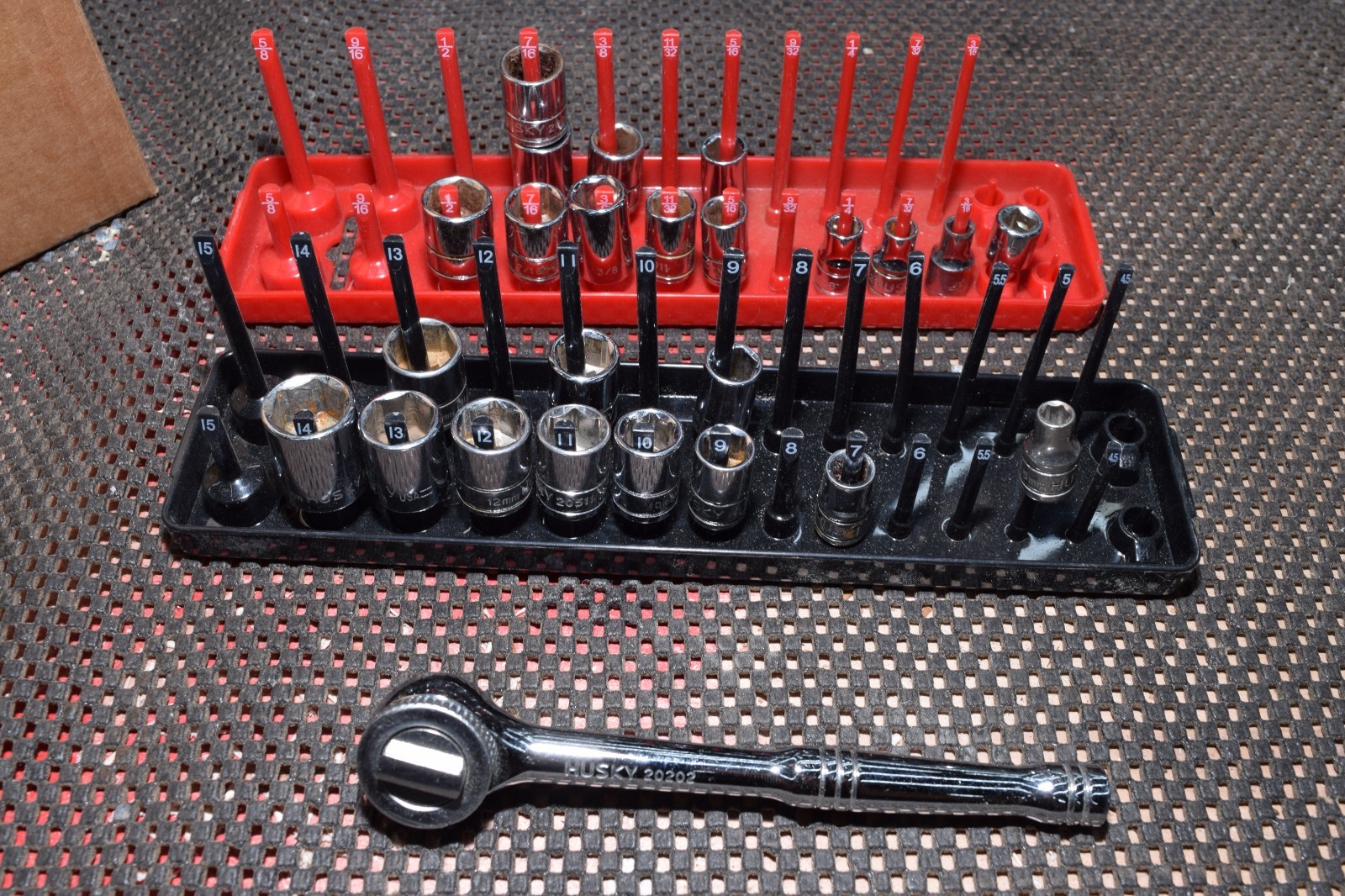 😳LARGE LOT 15LBS🫡 107 Pcs Sockets SAE Metric Drive 6 Point 12 Point Husky 5233