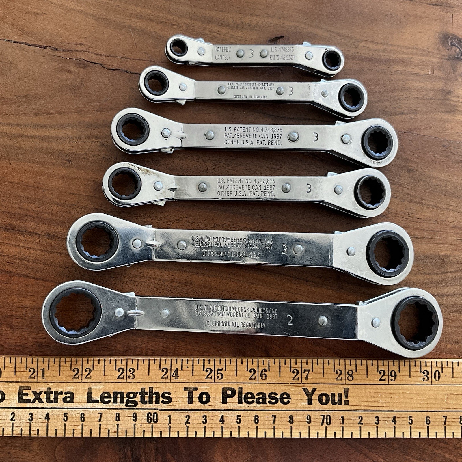 BLUE-POINT TOOLS 6 PIECE METRIC RATCHETING BOX END WRENCHES 7MM-21MM