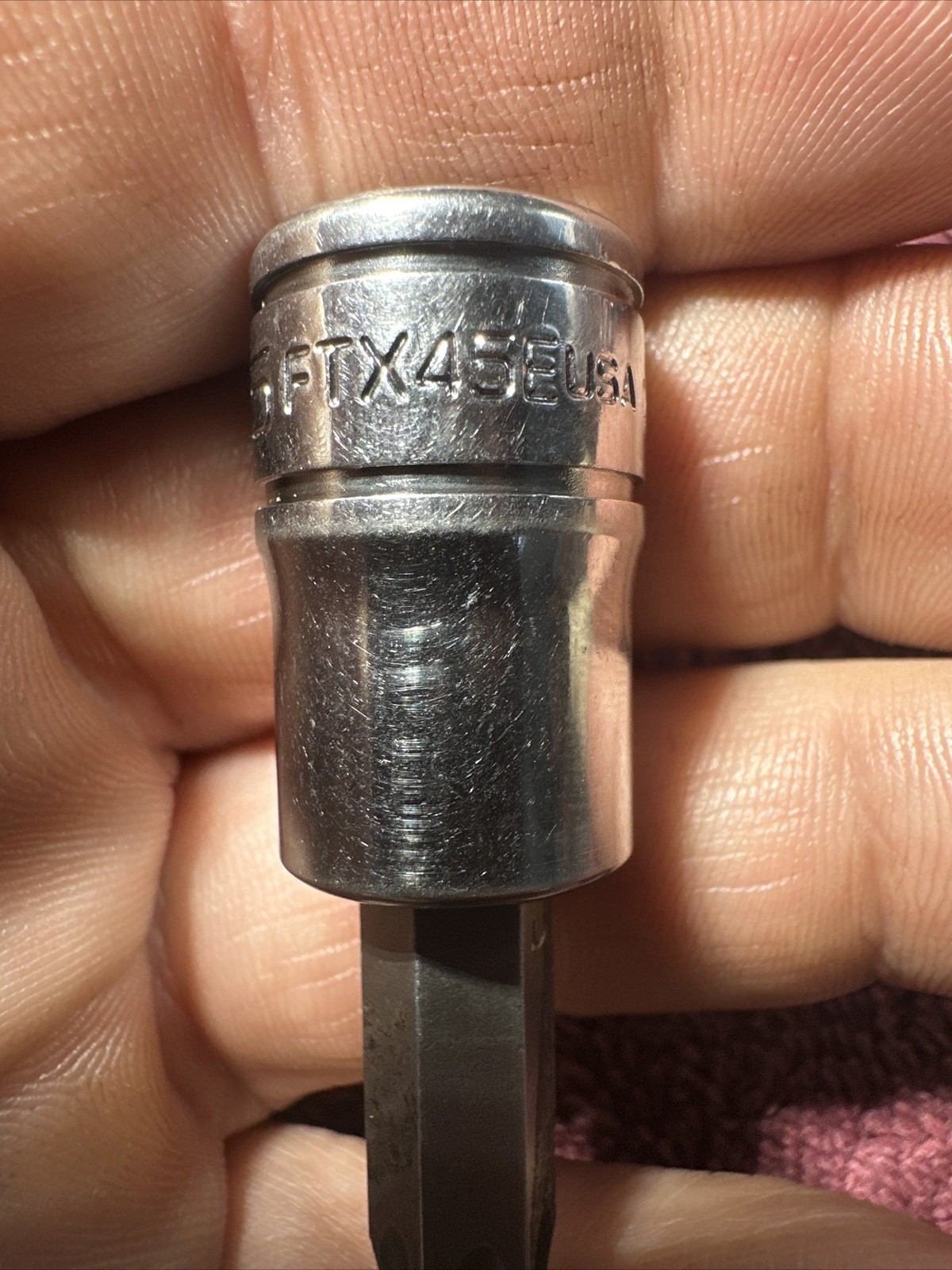 Snap-on Tools USA 3/8″ Drive T45 Standard Torx Bit Chrome Socket FTX45E