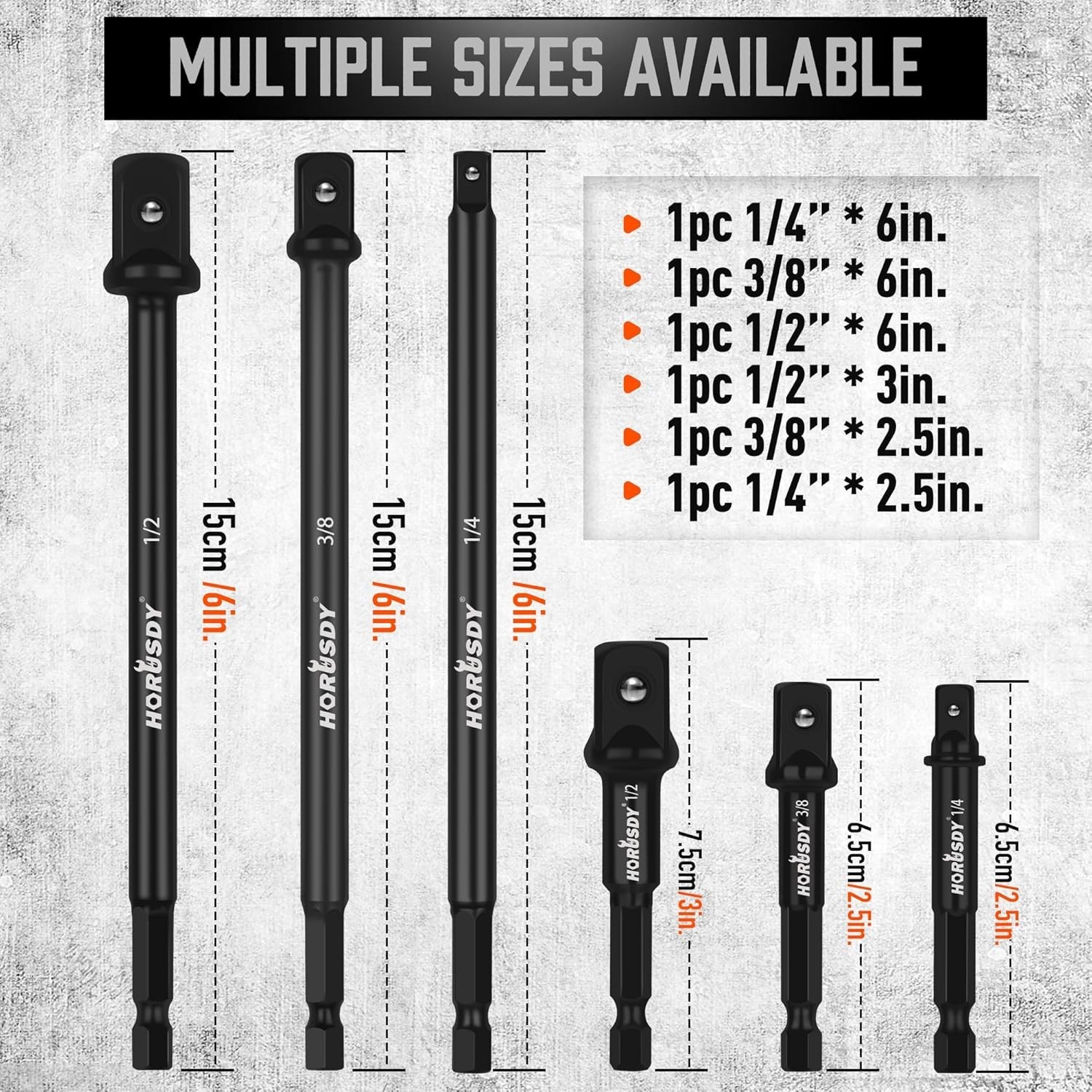 9-Piece Impact Drill Adapter Set – Compatible with 1/4″, 3/8″, and 1/2″