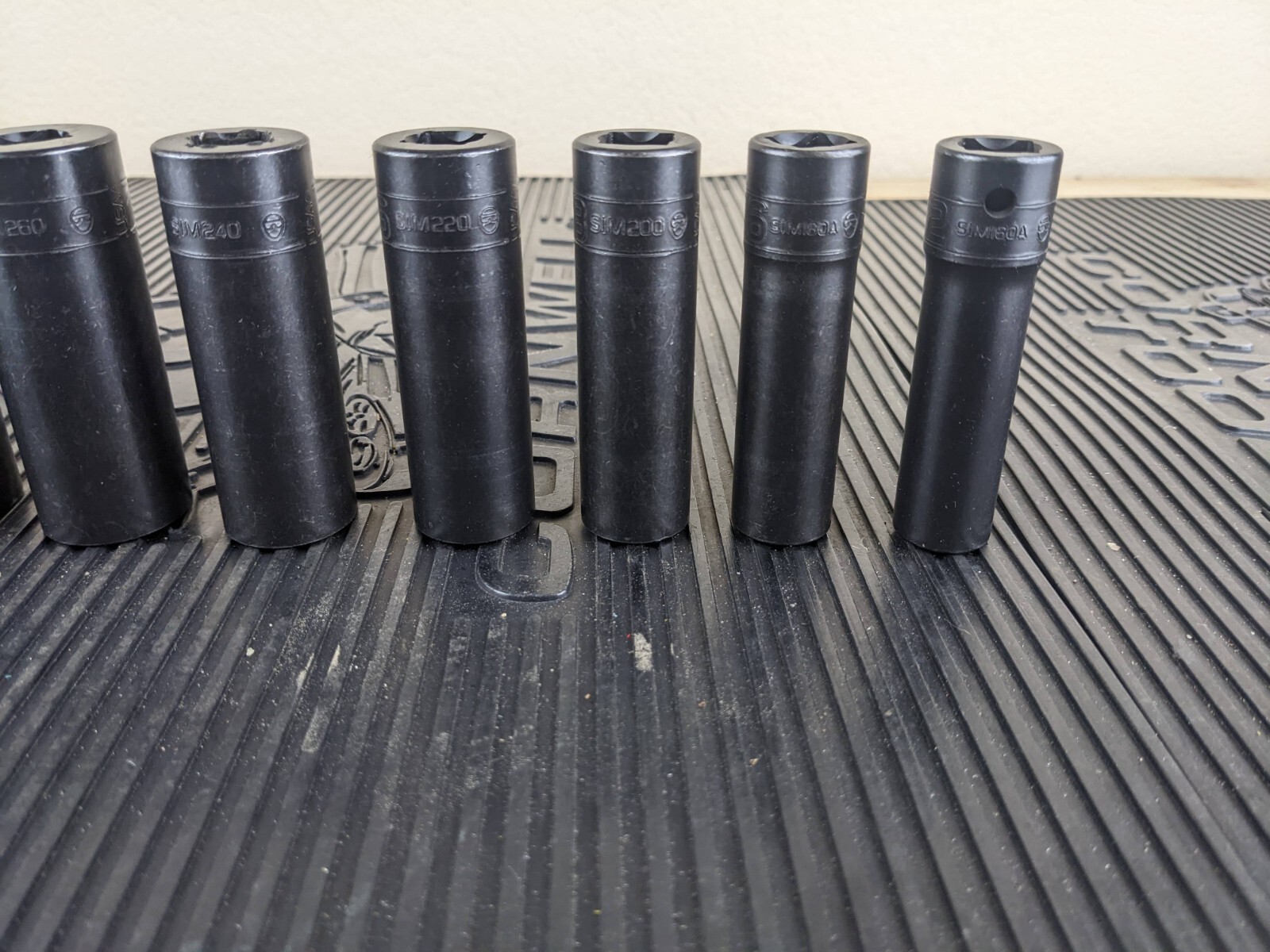 #au626 Snap-on 1/2″ drive 1/2″ thru 1″ 6-point DEEP Impact Socket SET 309SIMYA