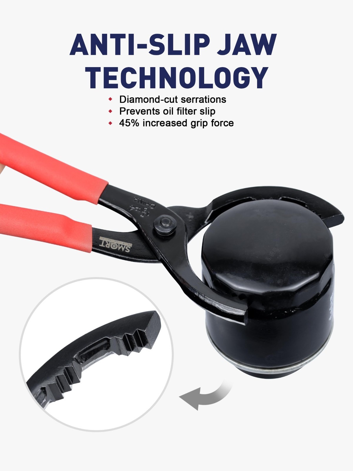 Oil Filter Removal Wrench Adjustable 1-7/8in to 4in for Cars Motorcycles